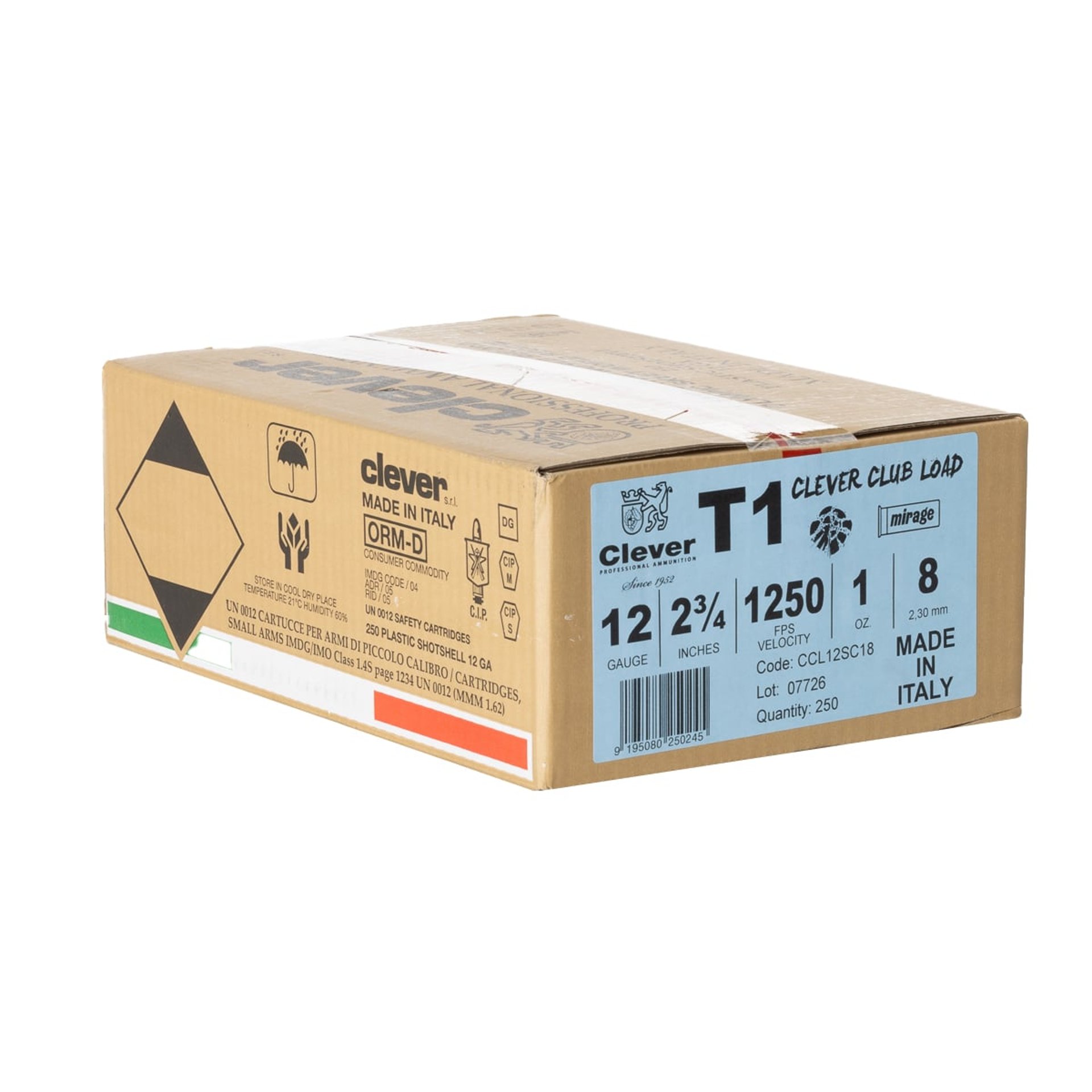 Club Load 12 Gauge 2-3/4" 1oz #8 1250FPS 25/Box
