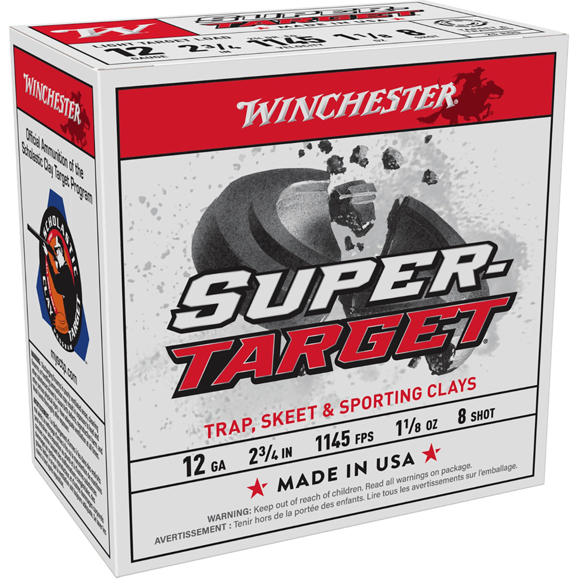Super Target 12 Gauge2-3/4" 1-1/8oz #8Shot 1145 FPS 250/Case