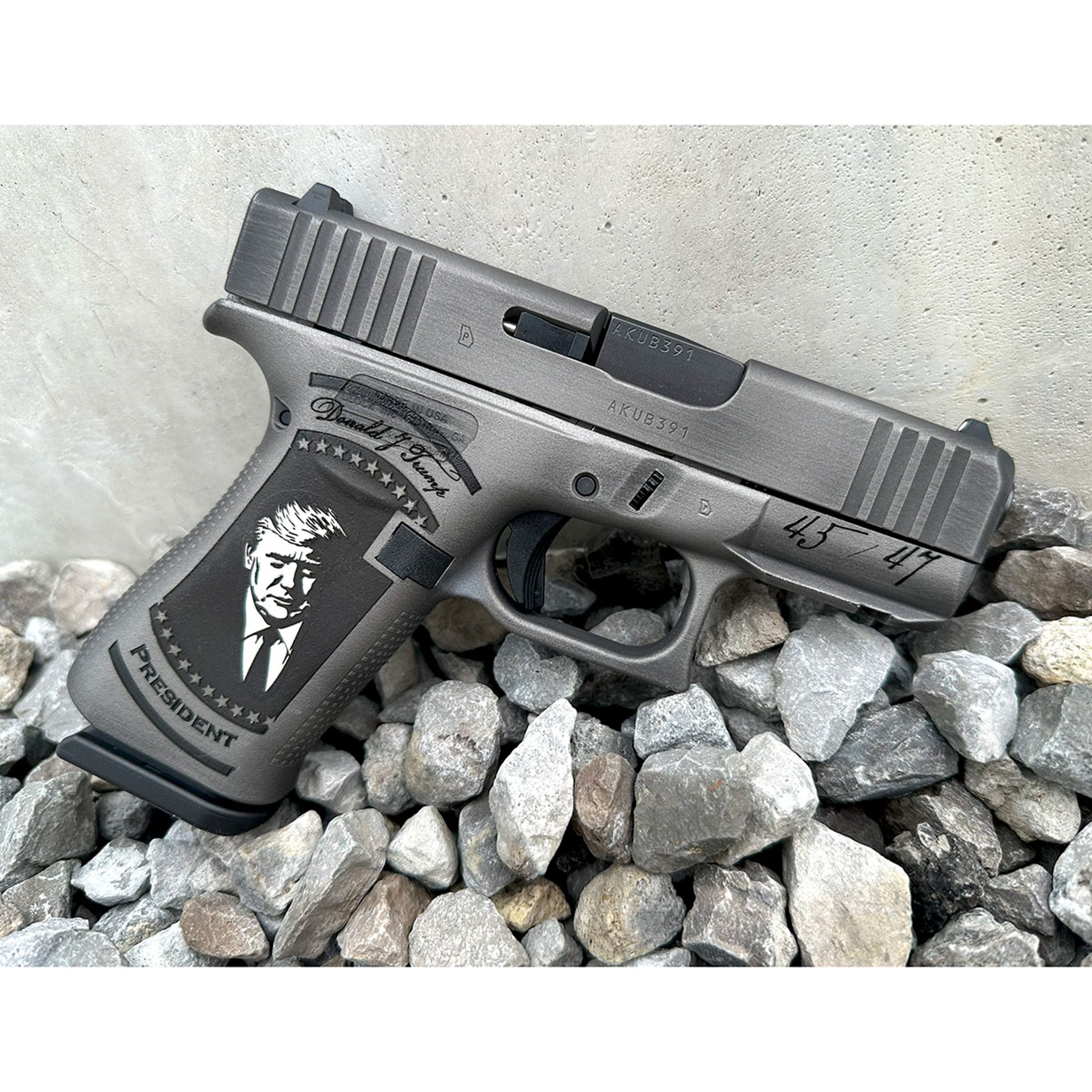 Glock 43X 9mm Luger 3.41" BBL (2)10RD Trump Victory White