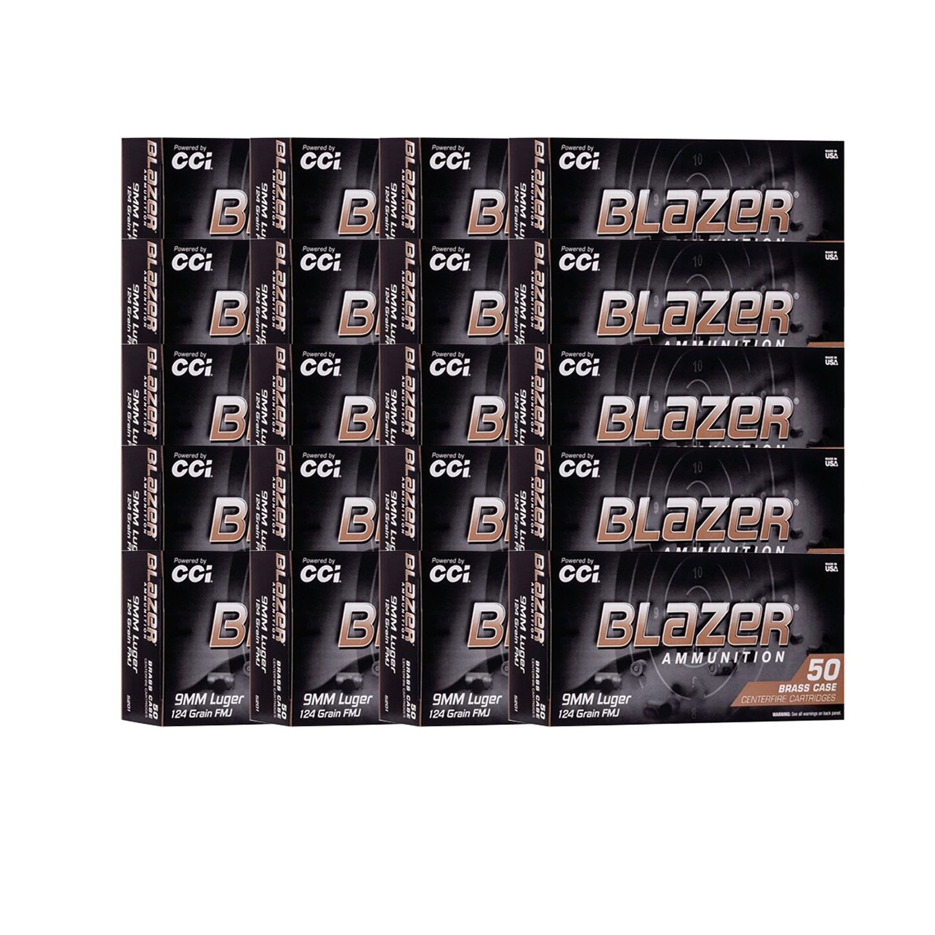 CCI - BLAZER BRASS 9MM LUGER HANDGUN AMMO