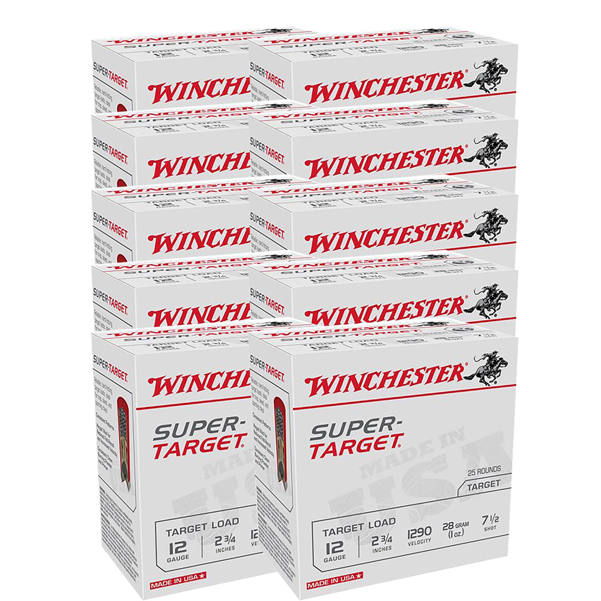 Super Target 12 Gauge 2-3/4" 1oz #7.5 Shot 1290 FPS 250/Case