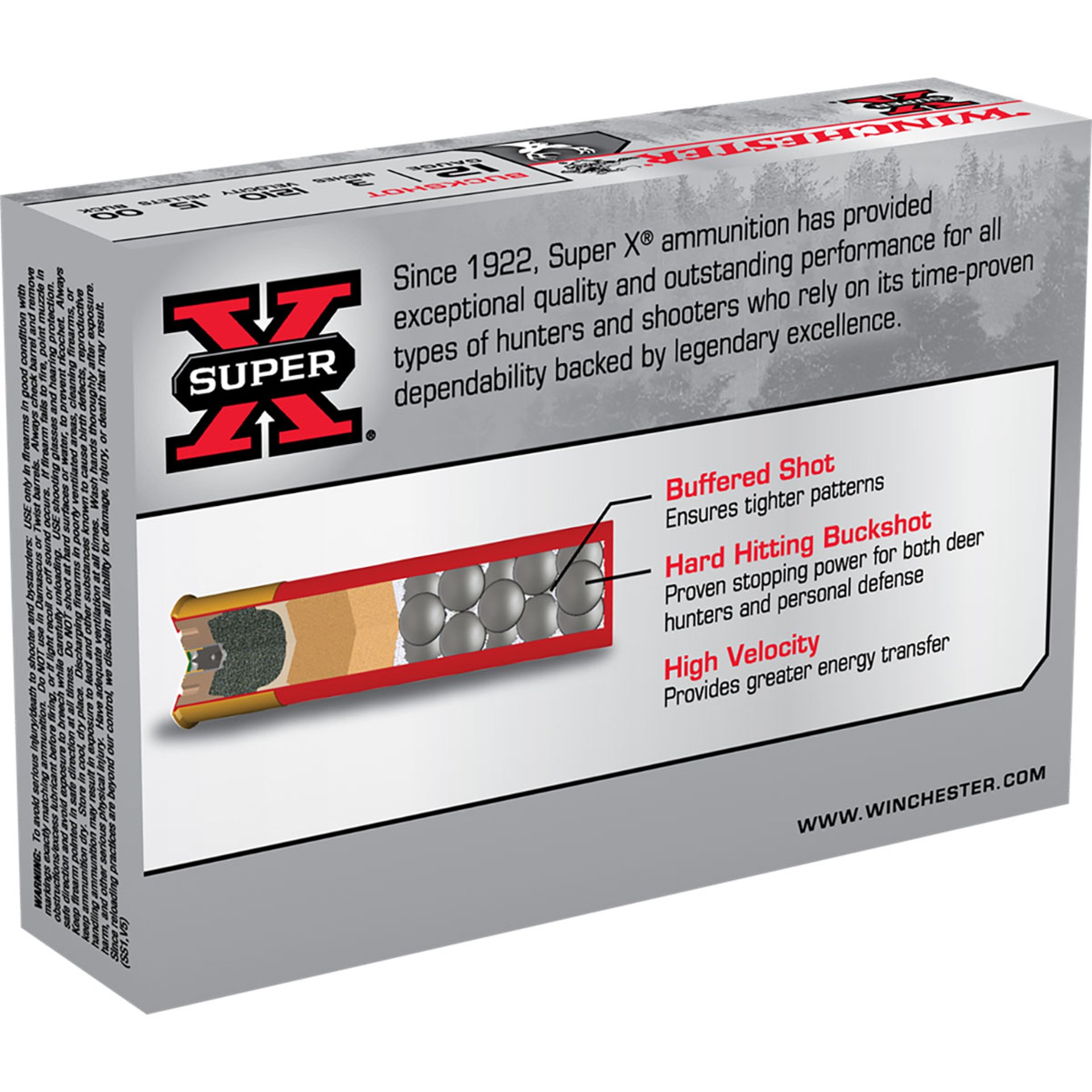 Super-X 12 Gauge 3" 15 Pellets #00 Buck 5/Box