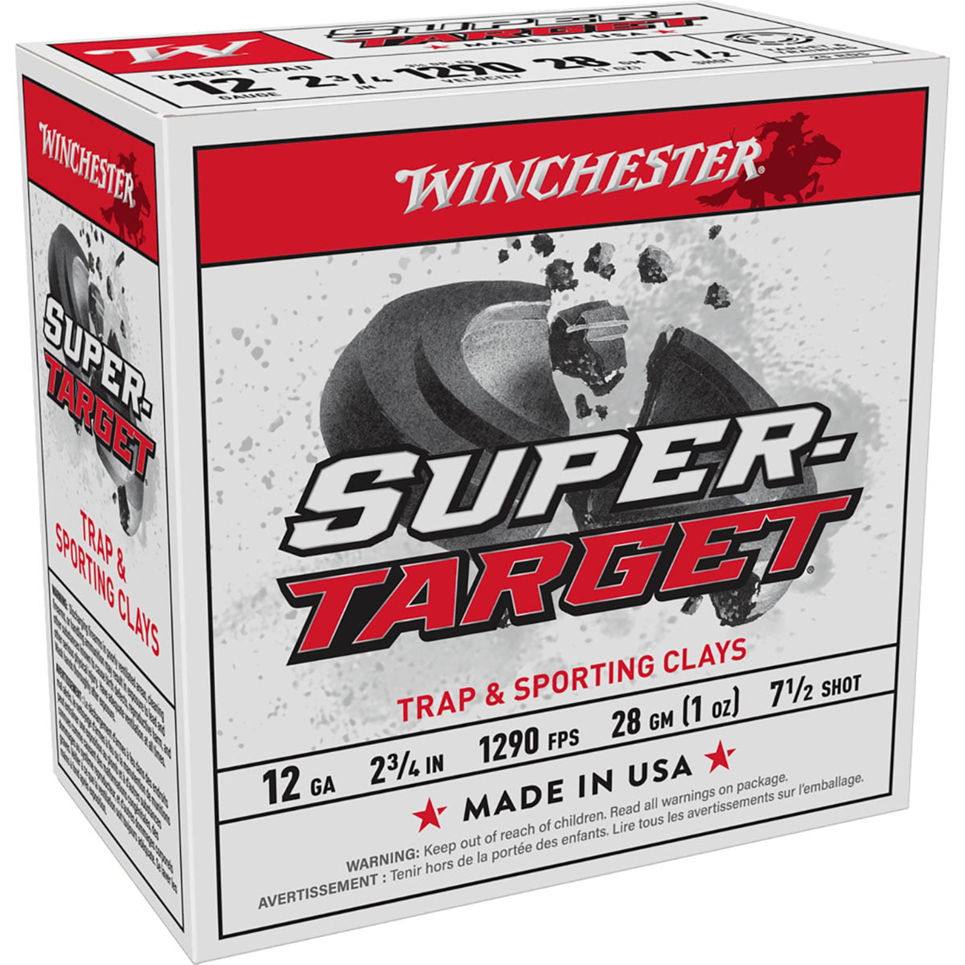Super Target 12 Gauge 2-3/4" 1oz #7.5 Shot 1290 FPS 250/Case