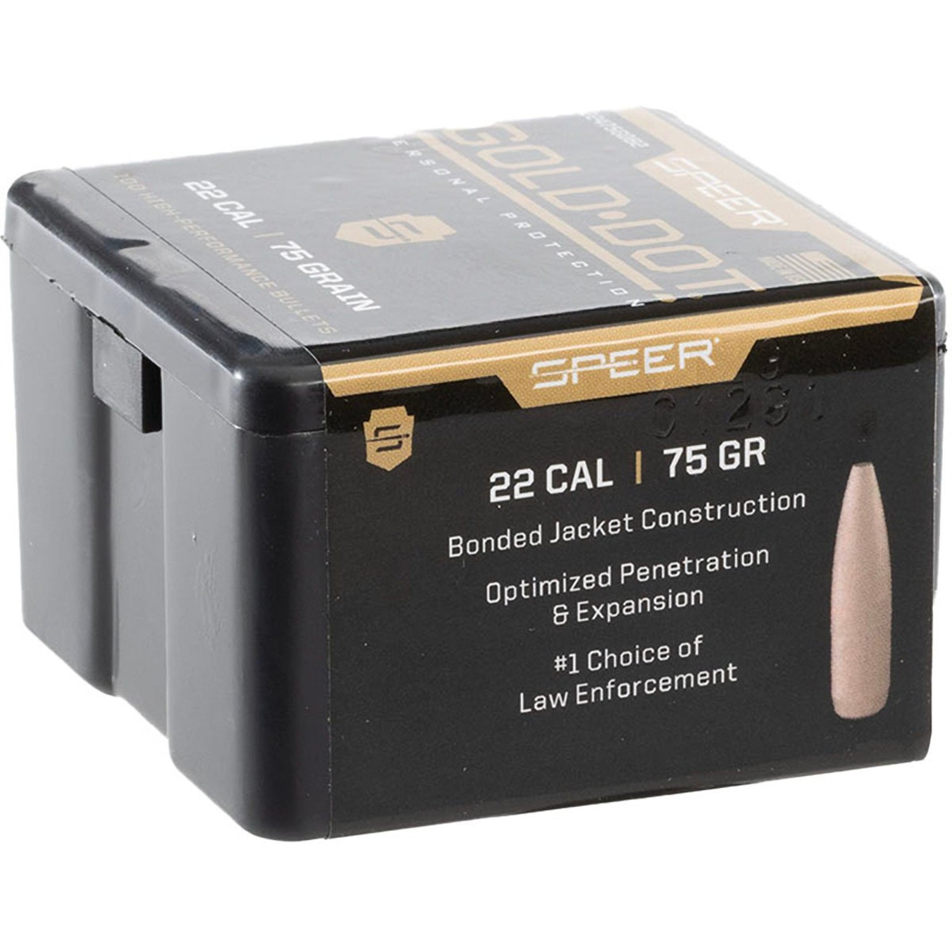 Speer Gold Dot Bullets 224-75-Gr 100/Bx
