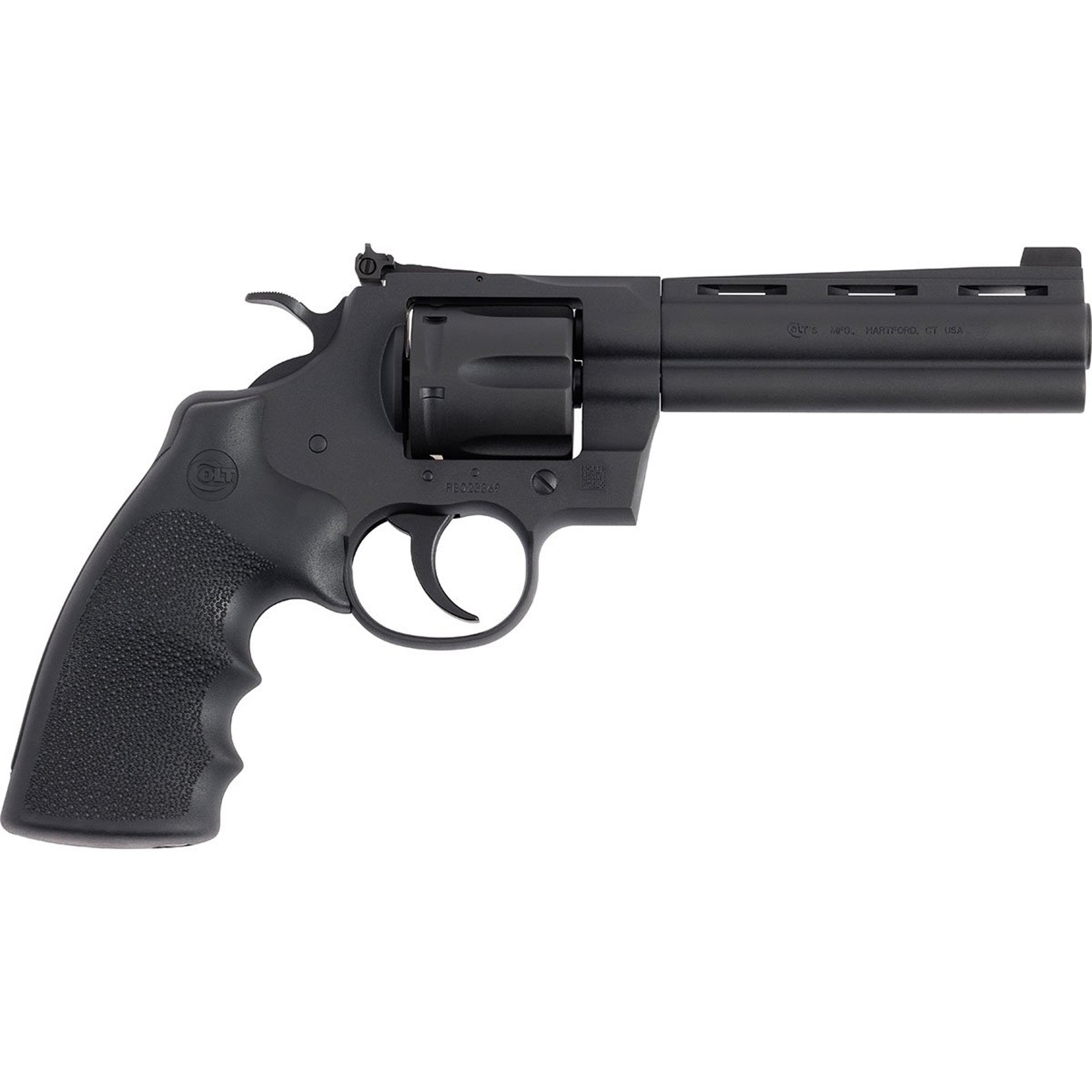 Python 357 Magnum 5" BBL 6RD Hogue Grip Matte Blued