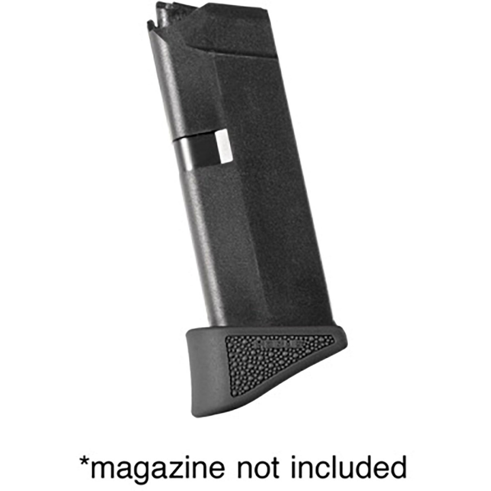 Overmolded Grip Ext Base Pad for Glock 42 .380 6RD Mags BLK