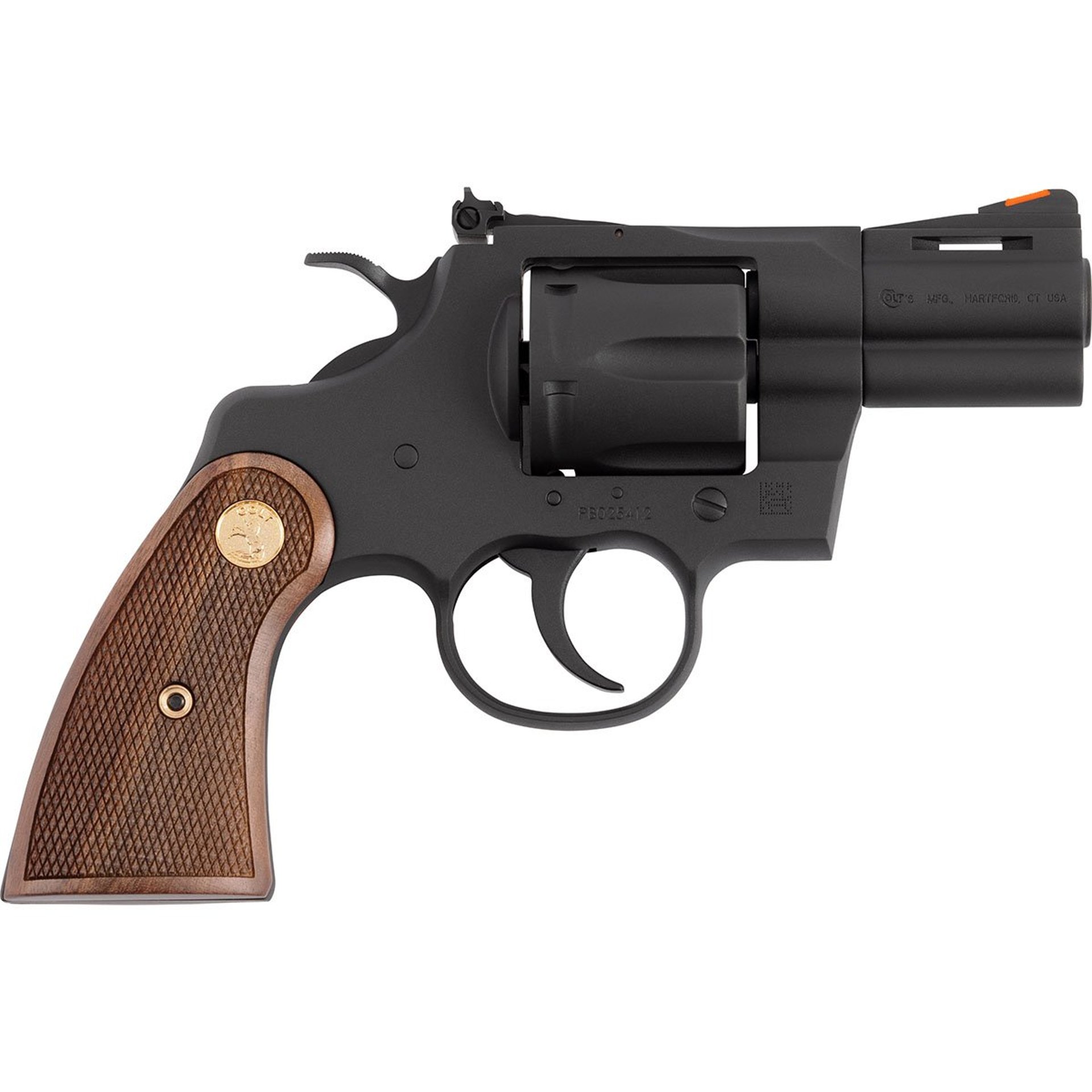 Python 357 Magnum 2.5" BBL 6RD Walnut Grip Matte Blued