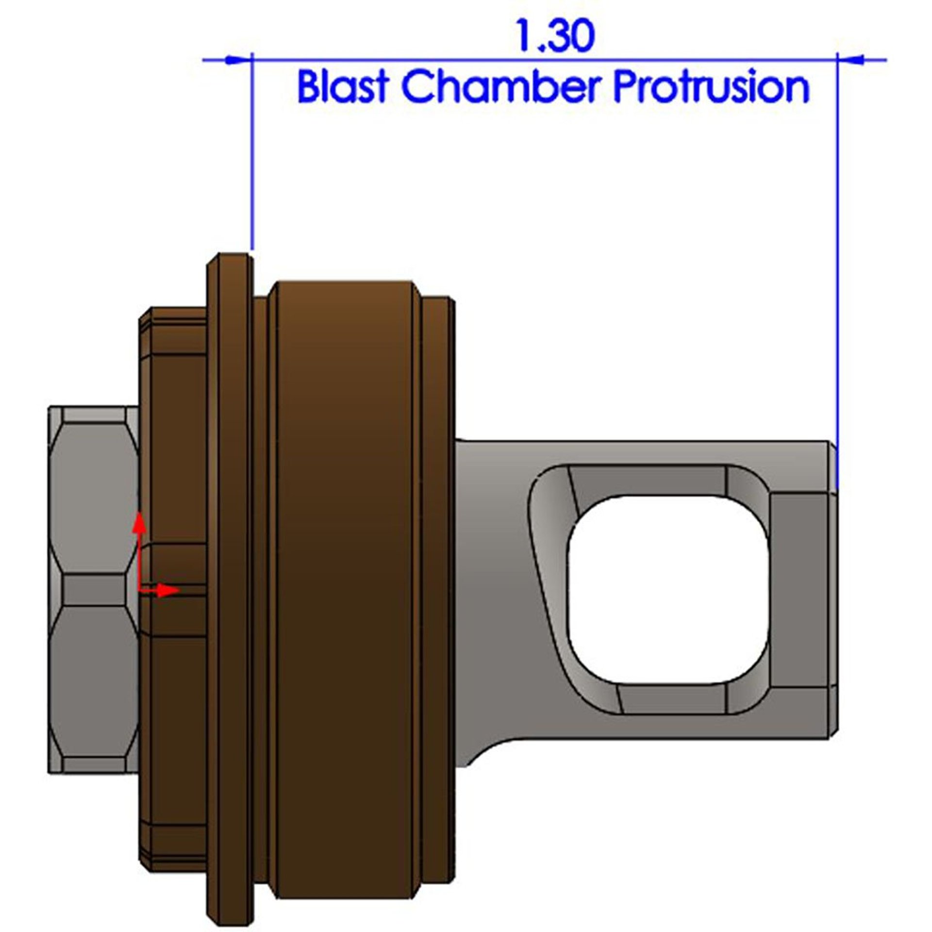 Plan B Echo 5.56 NATO Single-Port Muzzle Brake 1/2x28"
