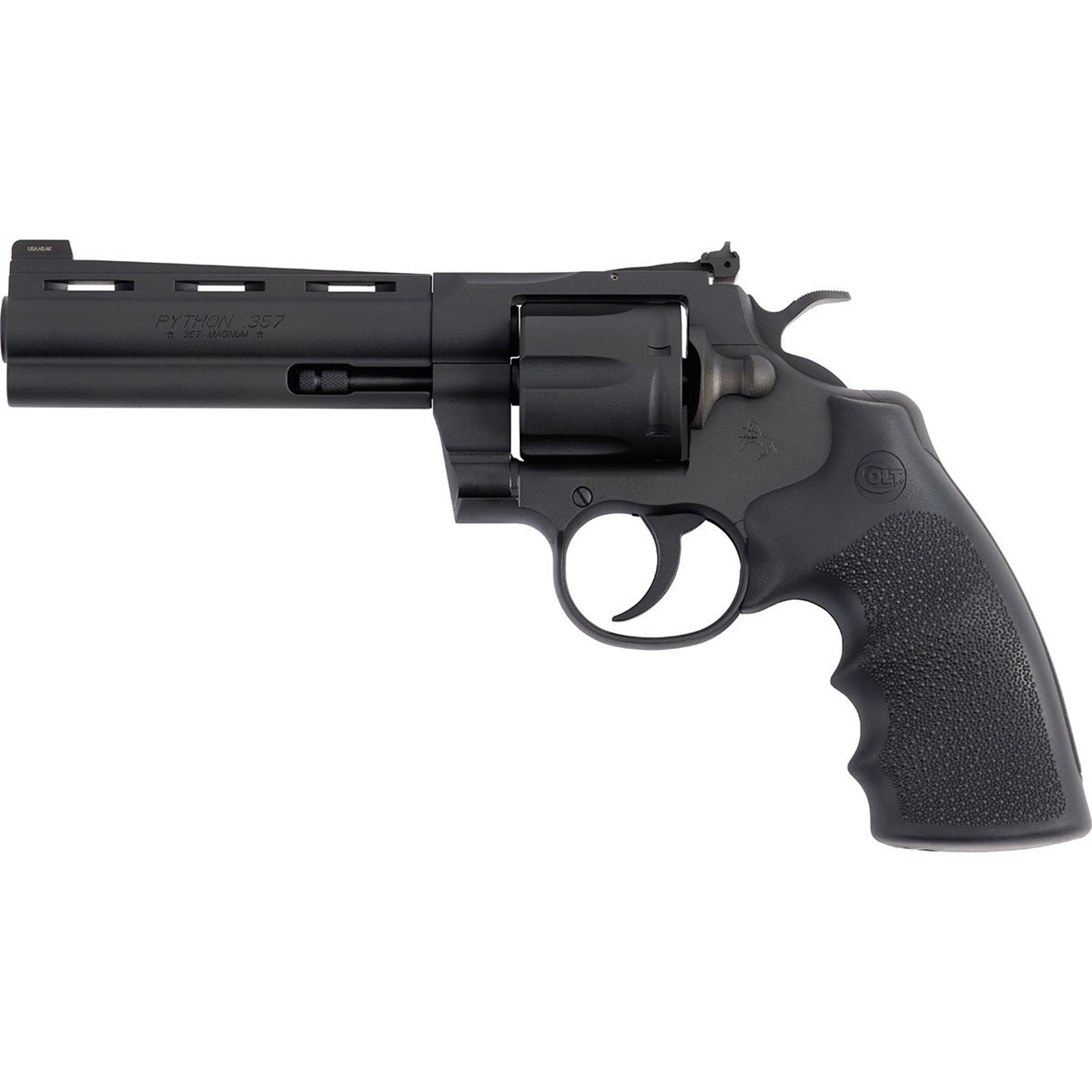 Python 357 Magnum 5" BBL 6RD Hogue Grip Matte Blued