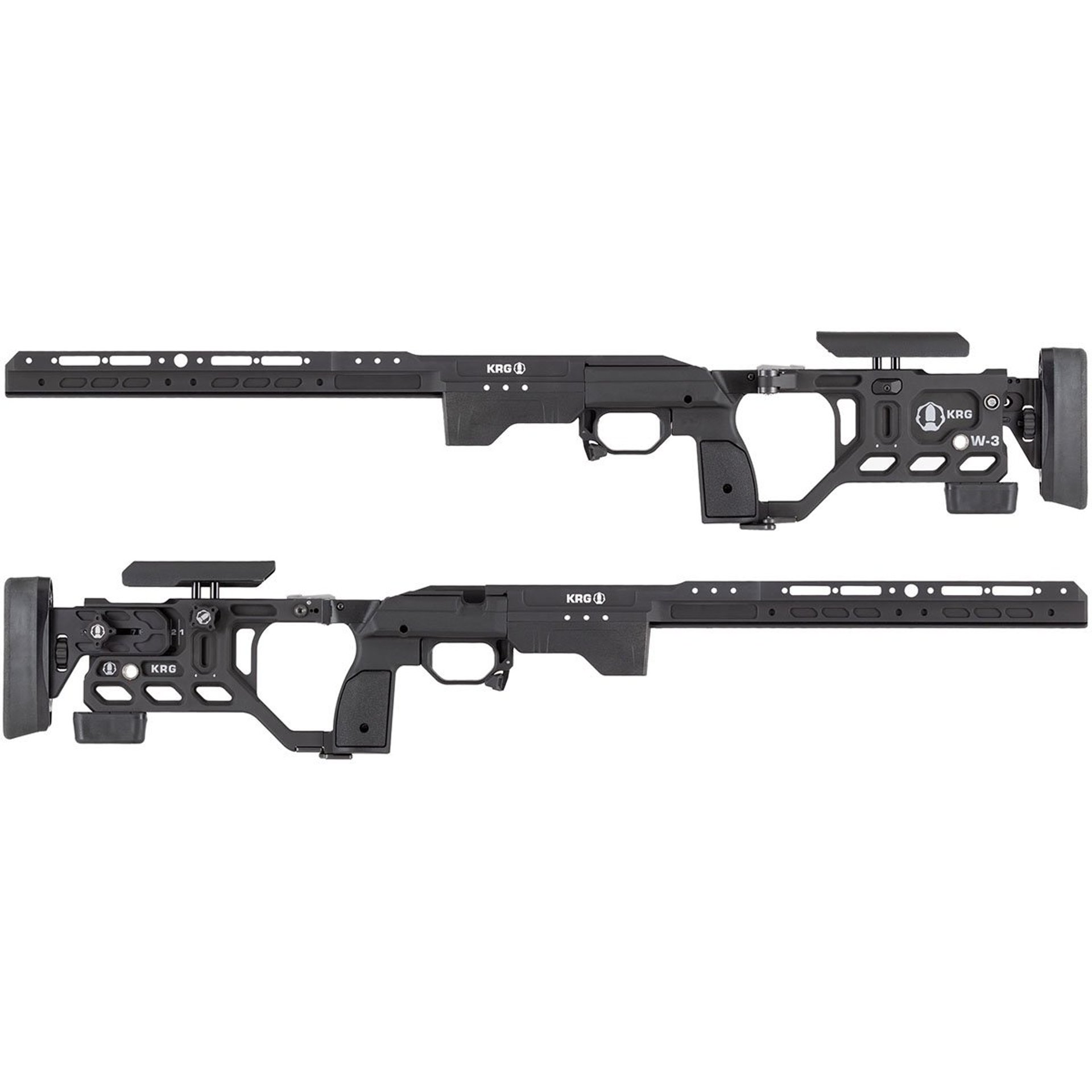 Whiskey-3 Pro Chassis for Rem 700 SA w/Folding Stock Black