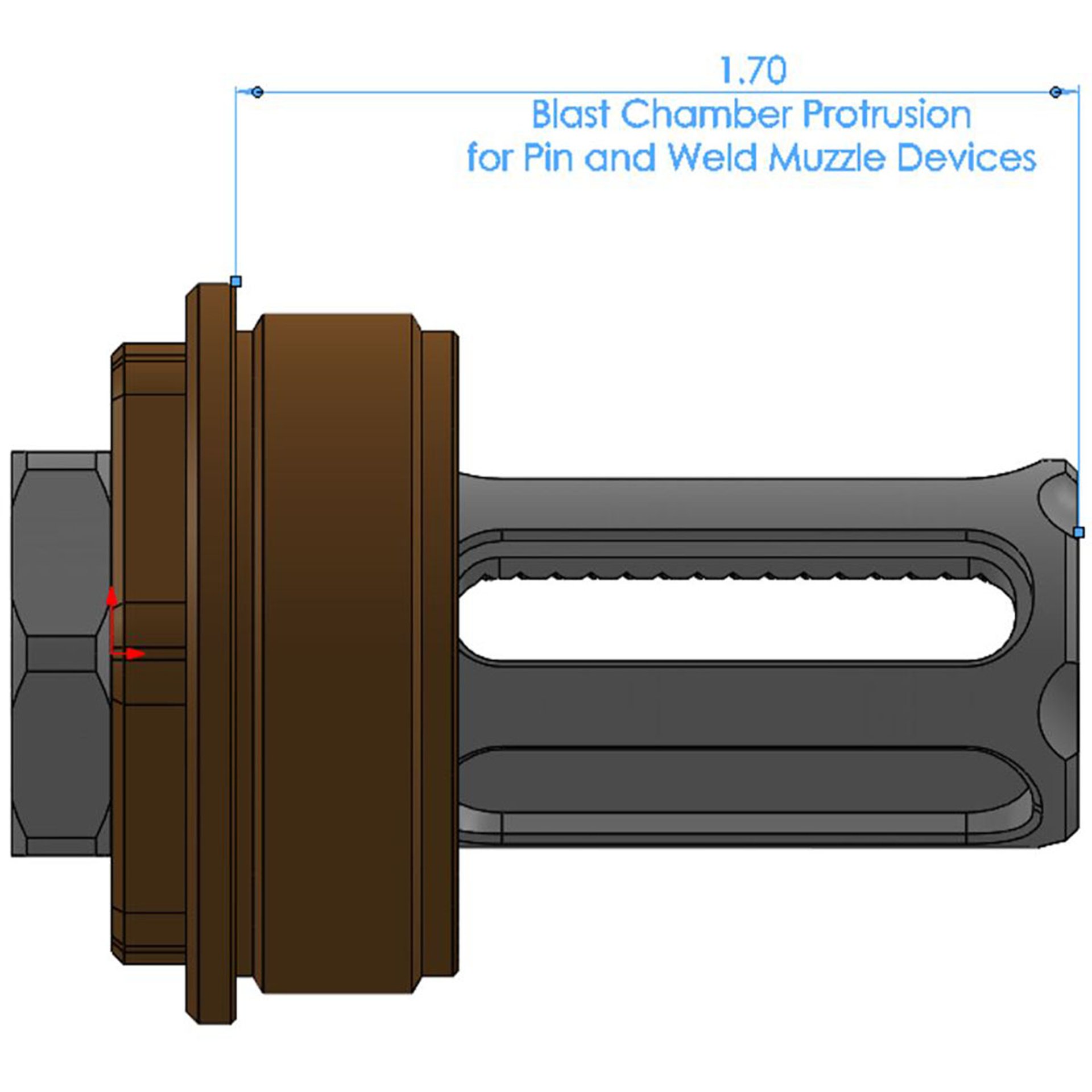 Plan B Sentinel 30 Caliber Caged Flash Hider 5/8x24"