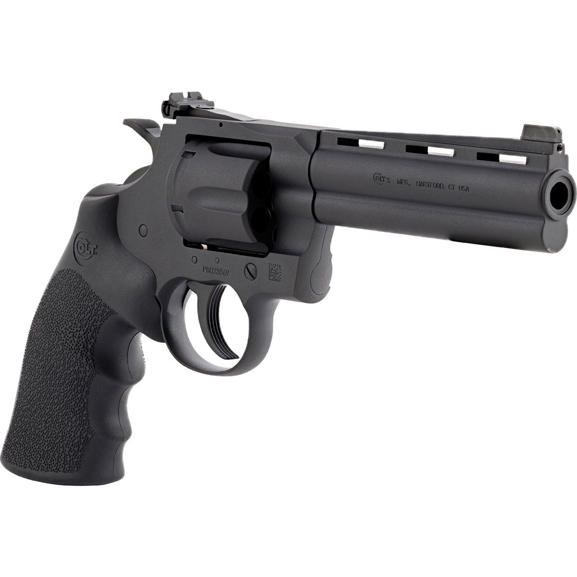 Python 357 Magnum 5" BBL 6RD Hogue Grip Matte Blued