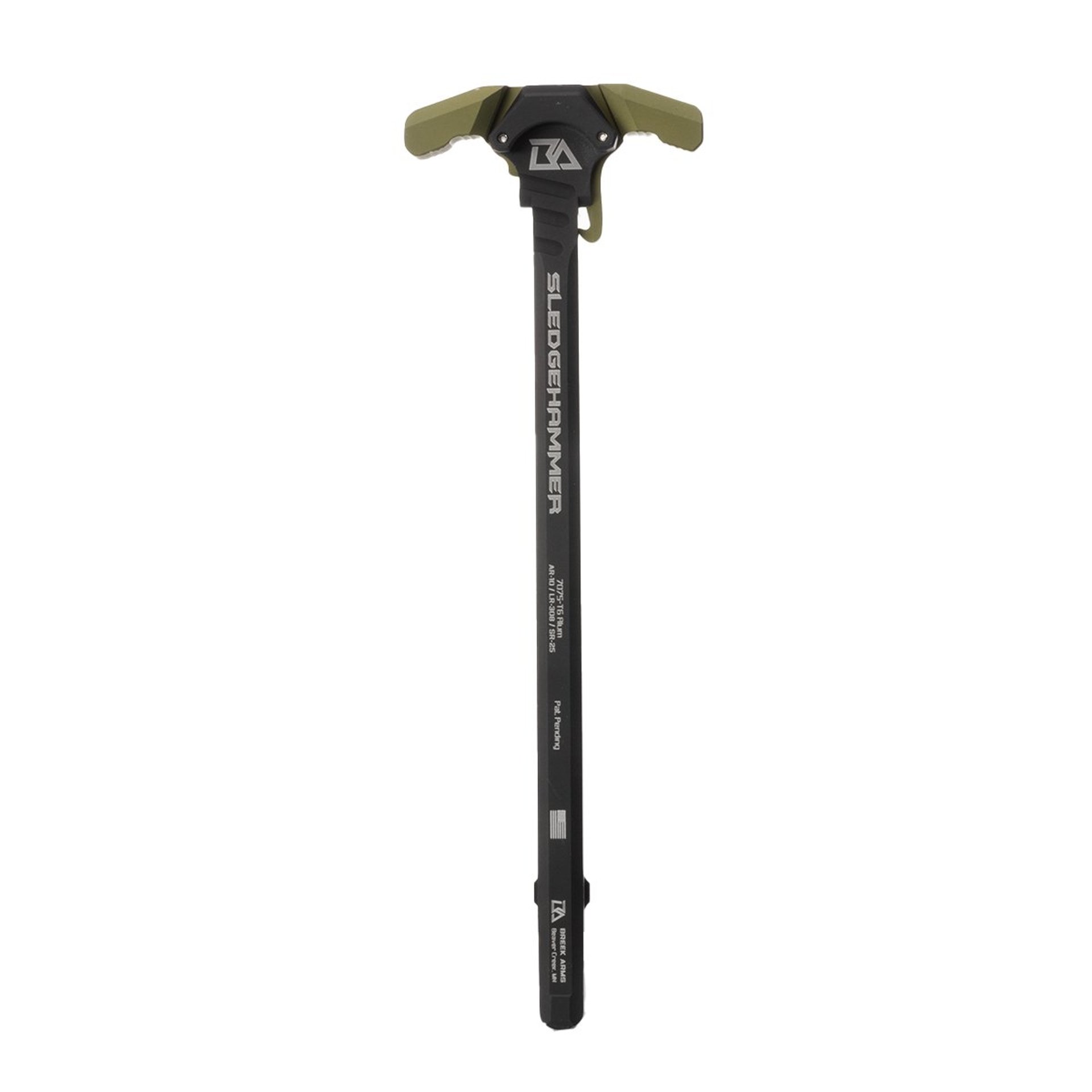 Sledgehammer Ambidextrous Charging Handle for AR-308 Green