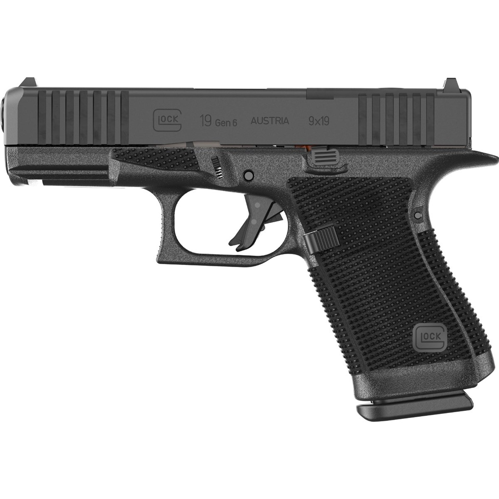 Glock 19 Gen 6 9mm Luger 4.0" BBL (3)15RD Mag ORS Black