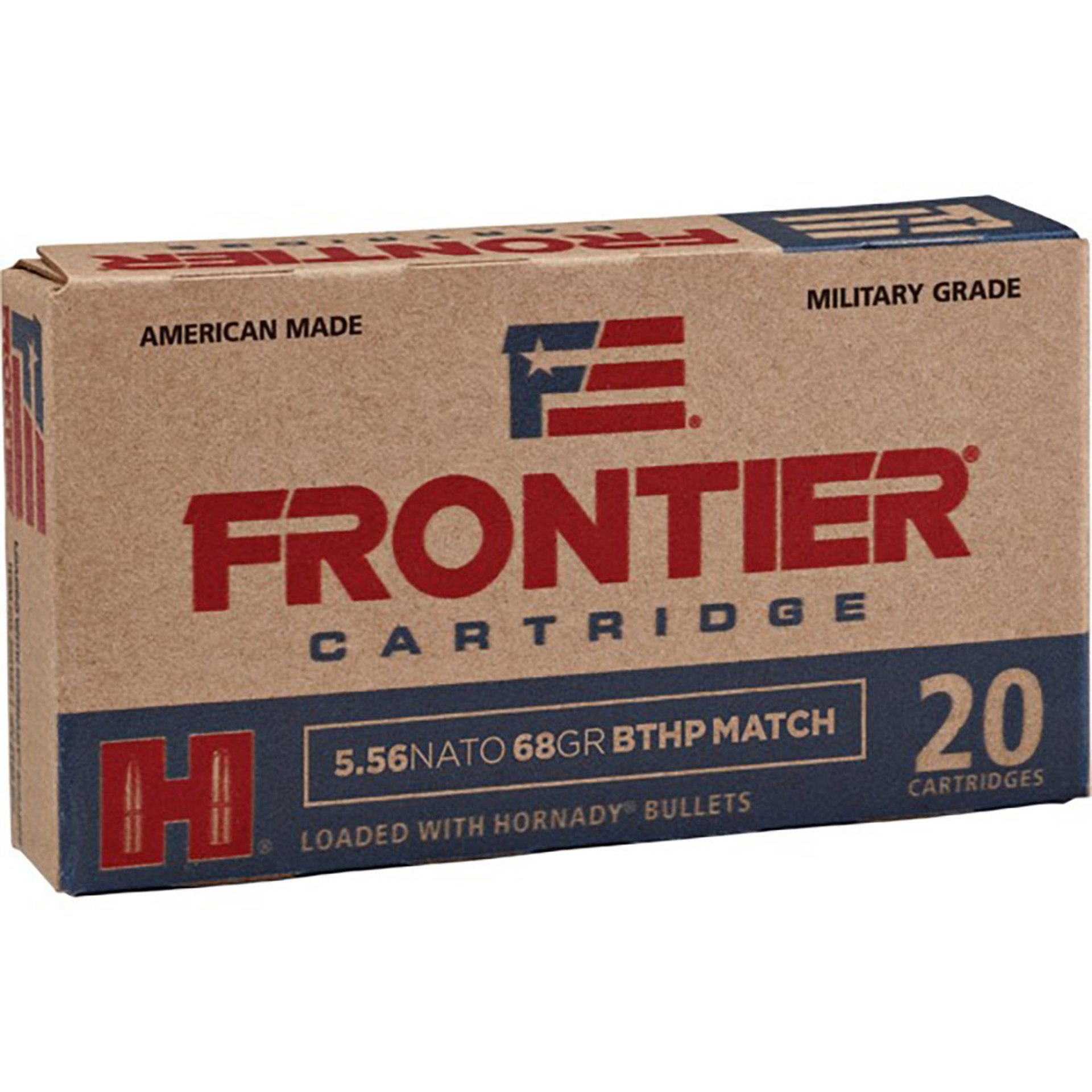 Frontier 5.56 NATO 68gr Match Boat Tail Hollow Point 20/Box