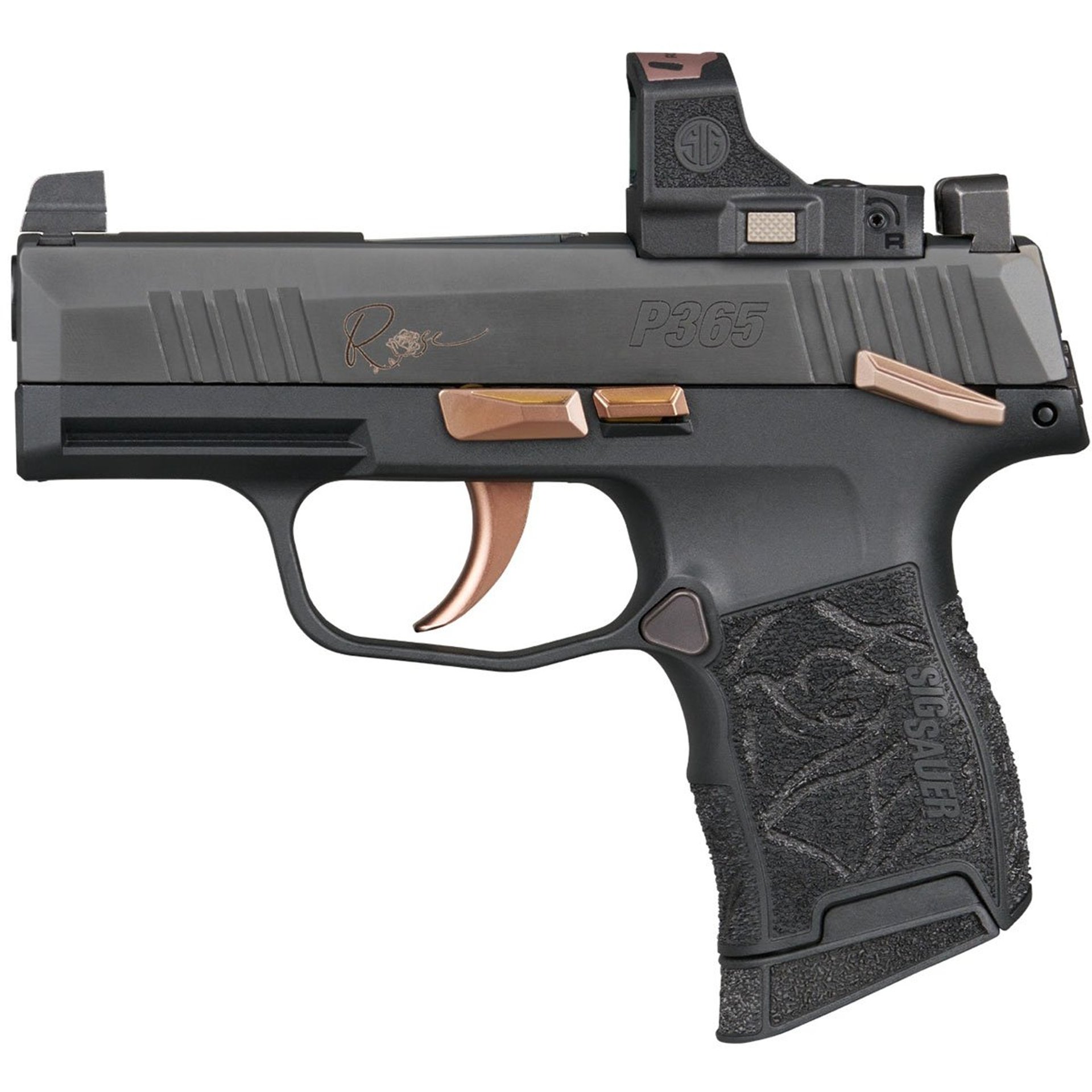 P365 Rose .380 ACP 3.1"BBL (2)10RD w/Man Safety BLK/Rose