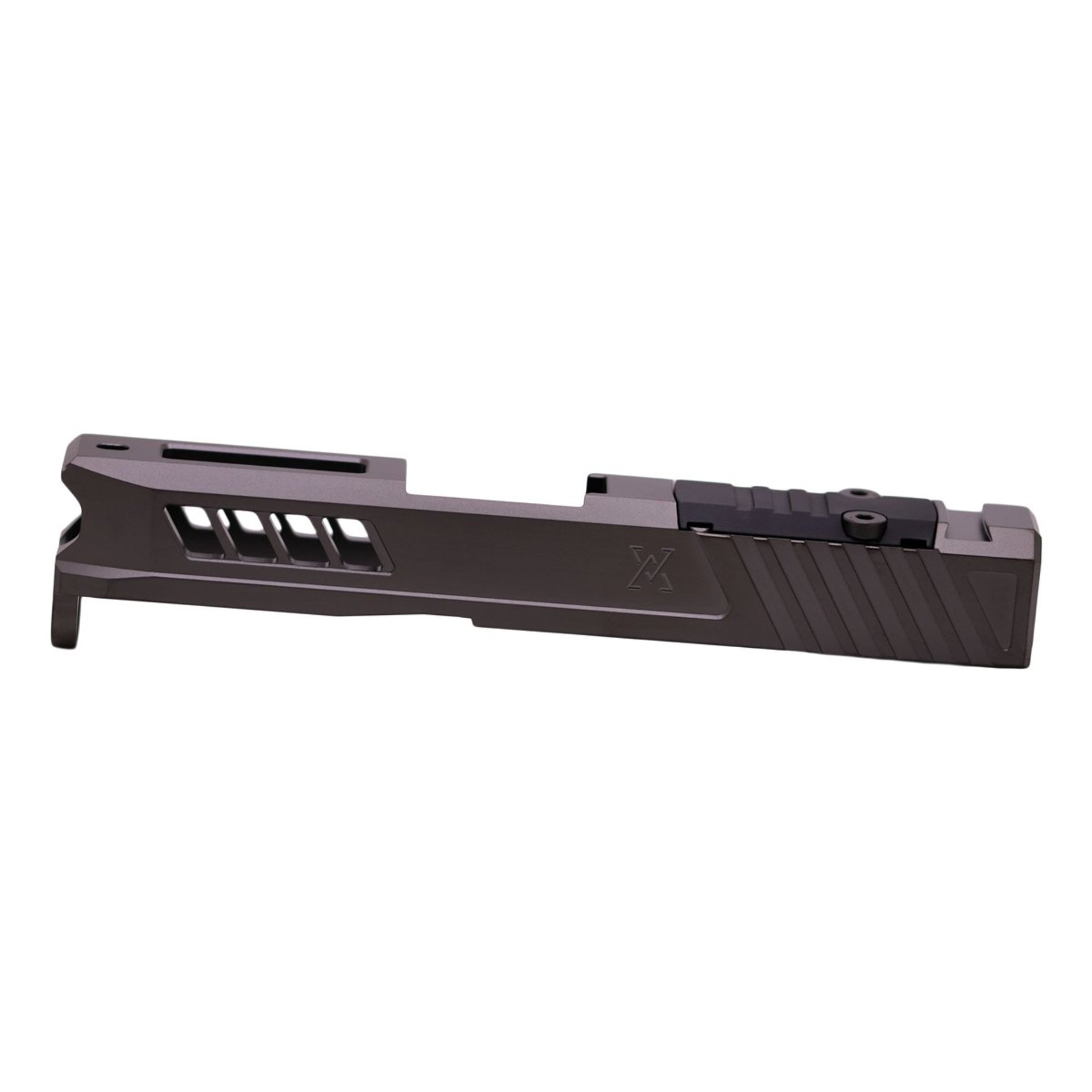 Slide With RMS Cut & Cover Plate For Glock 43 Black DLC