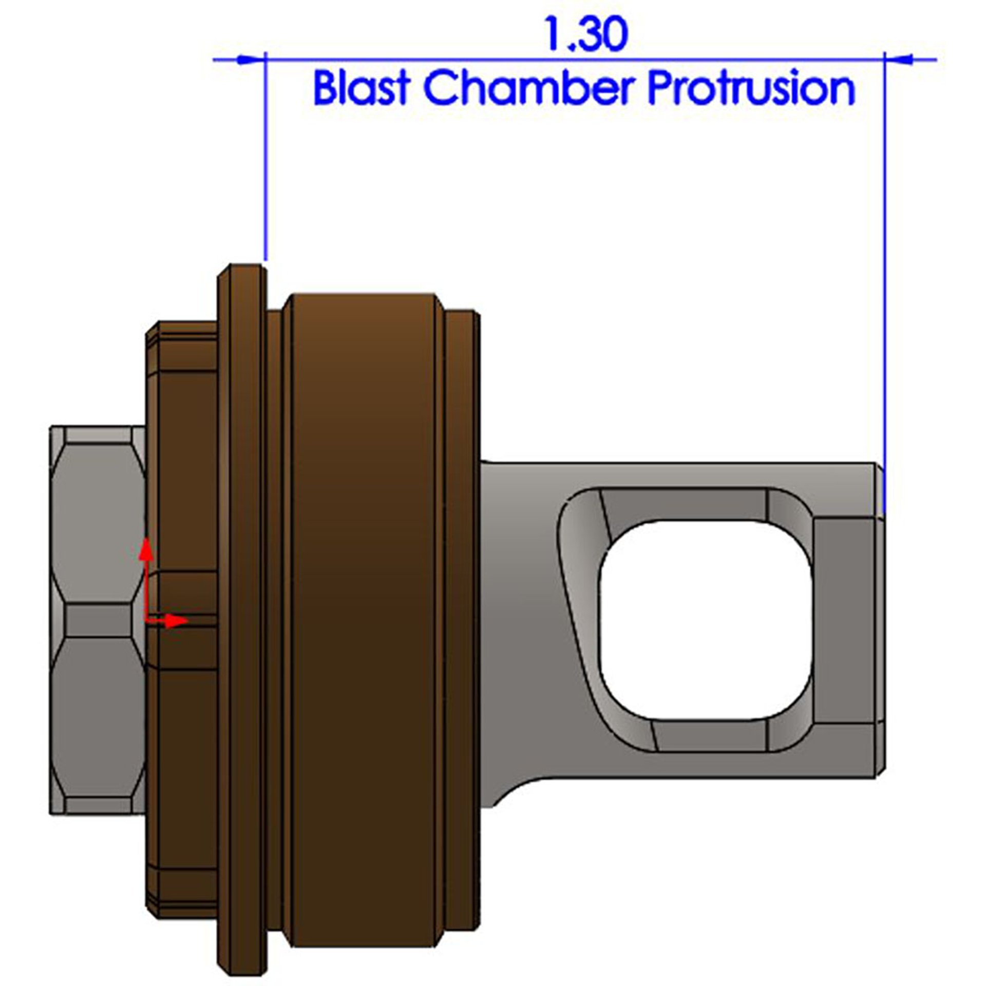 Plan B Echo 30 Caliber Single-Port Muzzle Brake 5/8x24"