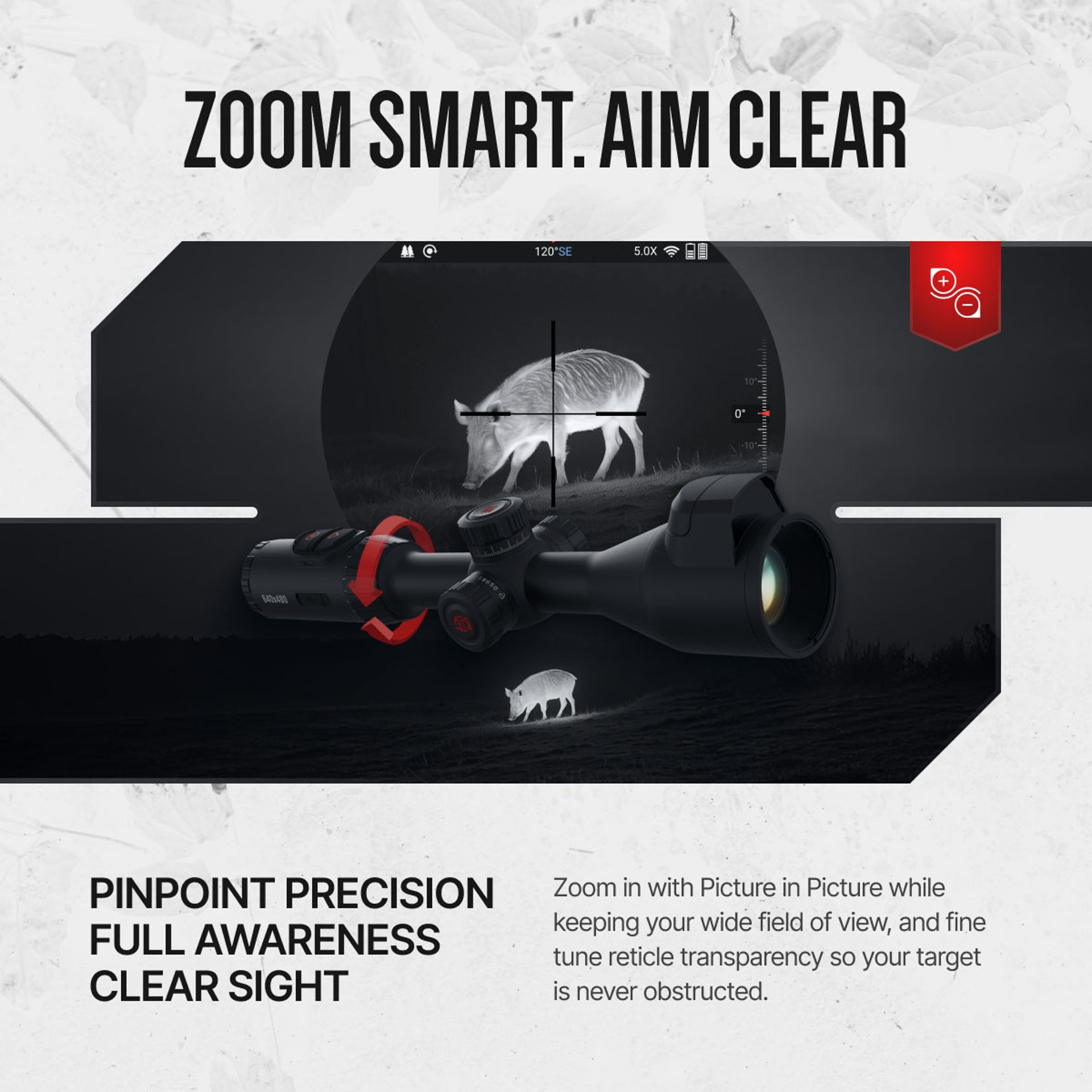 Elite 3-24x 640x512 Res Thermal Rifle Scope w/Laser
