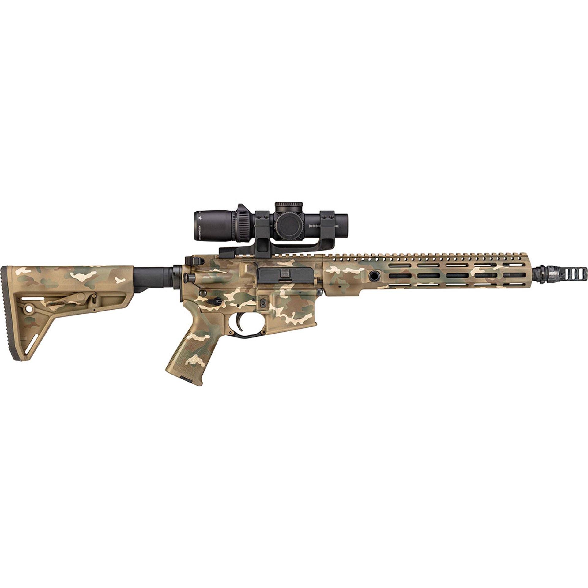 AMG 1-10x24mm FFP Illuminated EBR-9 MRAD Ret Rifle Scope BLK