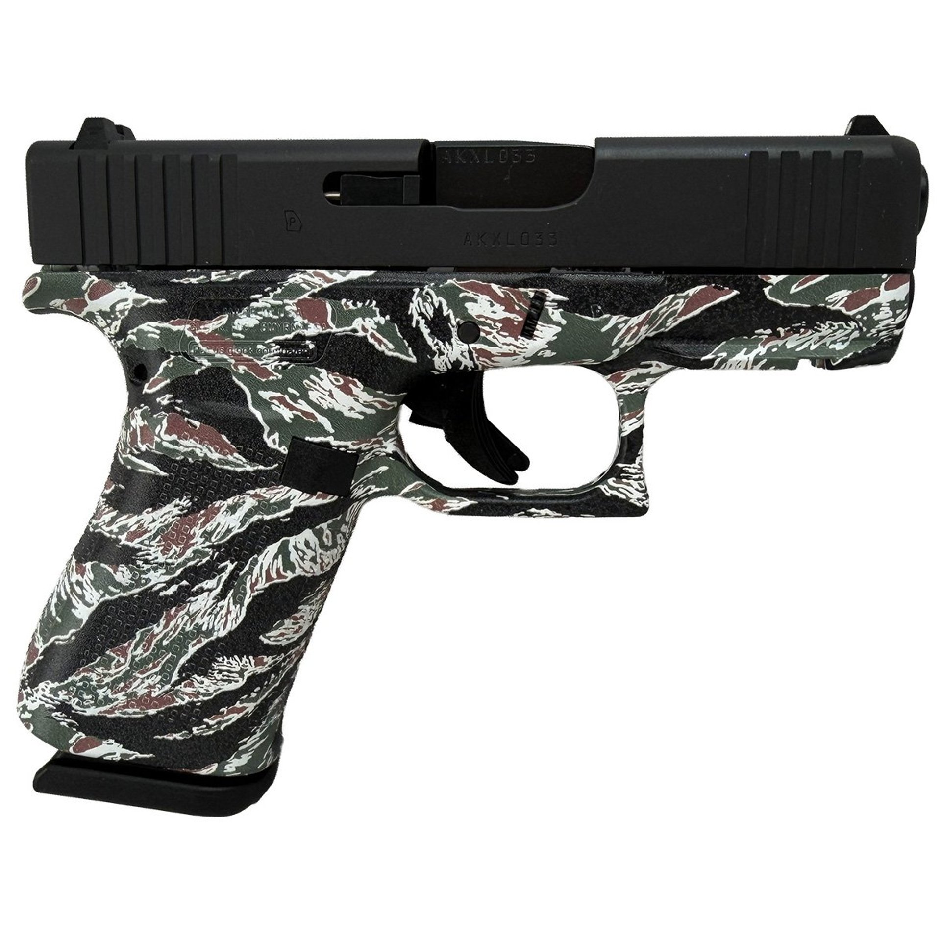 Glock 43X 9mm  W/Front Rail Black US - Tiger Camo
