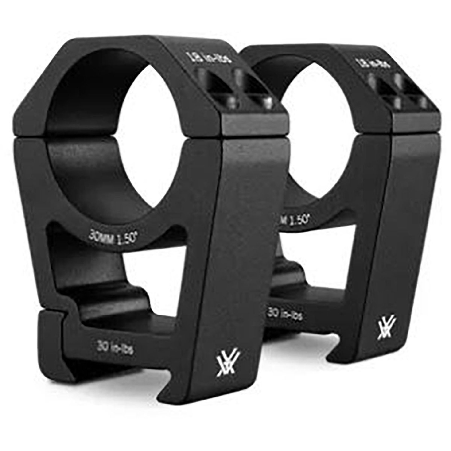 Sport Riflescope Rings 30mm Extra High 1.5" Elevate BLK 2-Pc