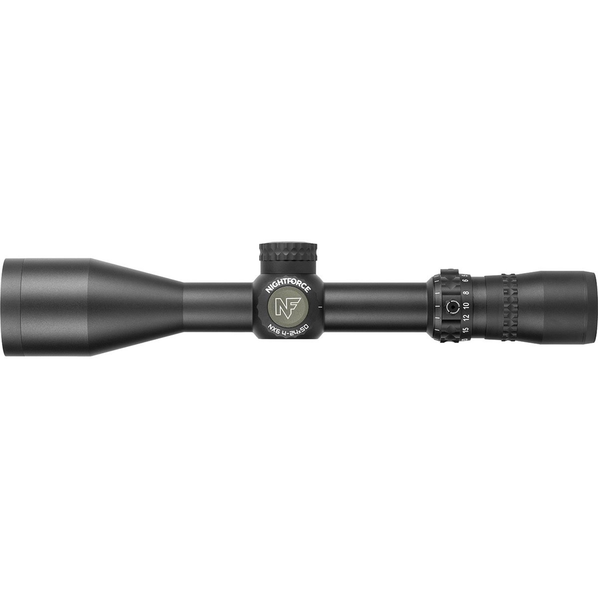 NX6 4-24x50mm SFP Illuminated MOAR Reticle Black