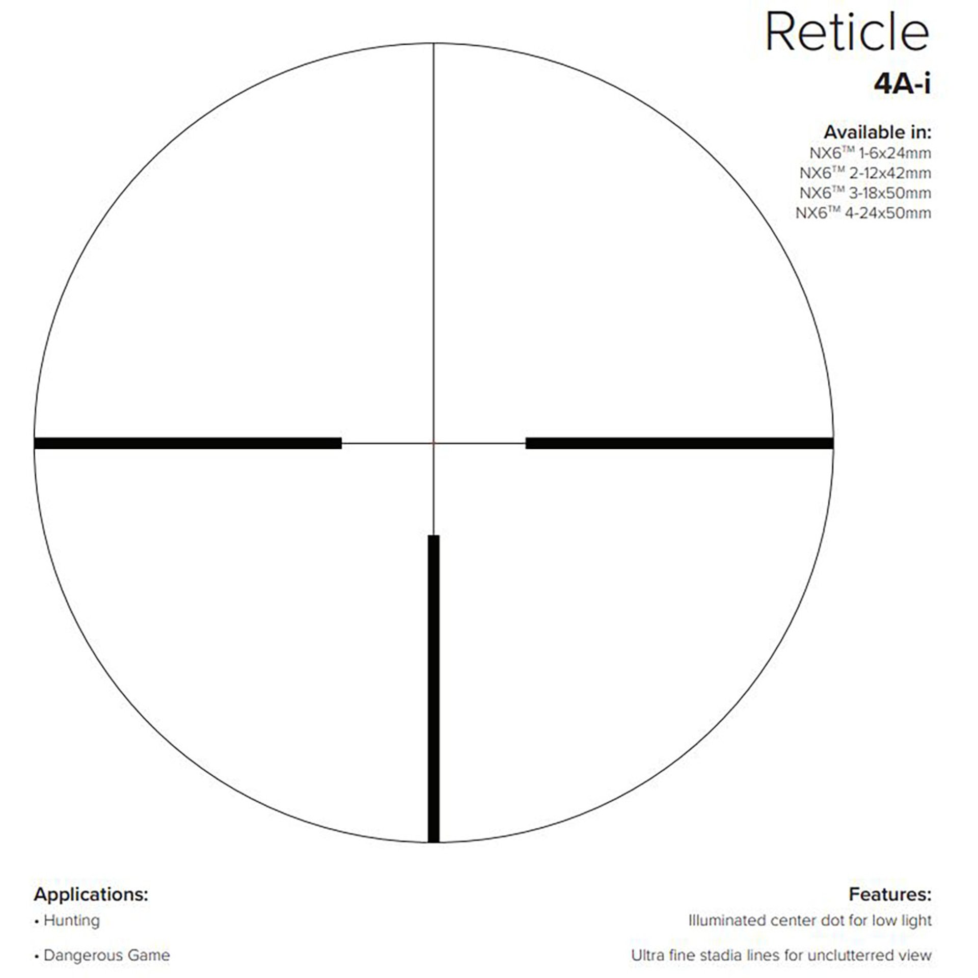 NX6 1-6x24mm SFP Illuminated 4A-i Reticle Black