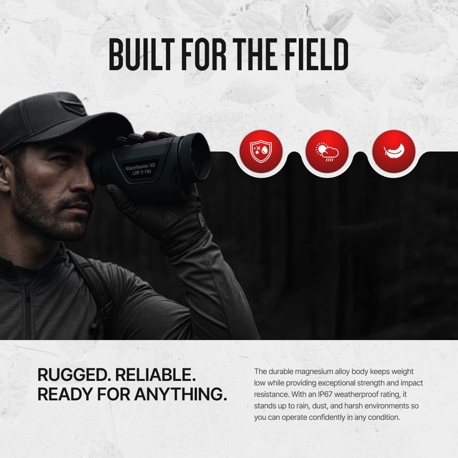 Blazehunter XD 2-16x 1280x1024 Thermal Monocular w/LRF