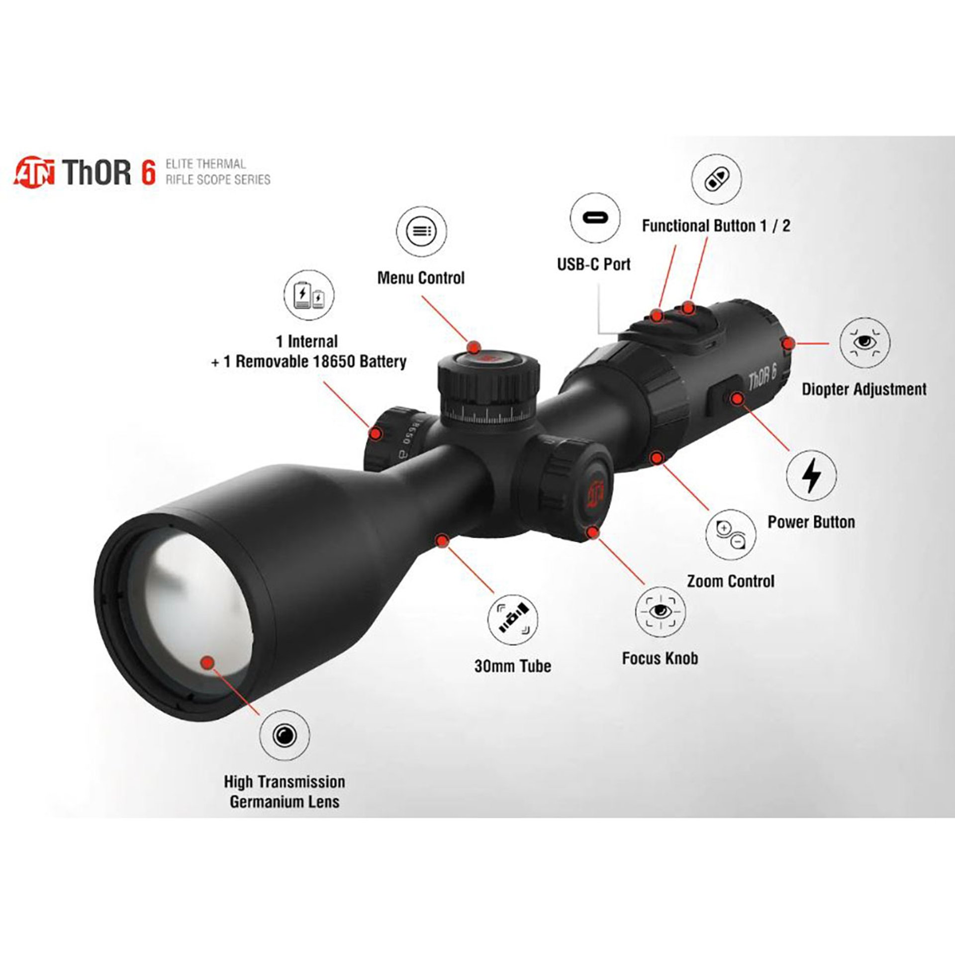 Elite 2.5-20x 384X288 Res Thermal Rifle Scope