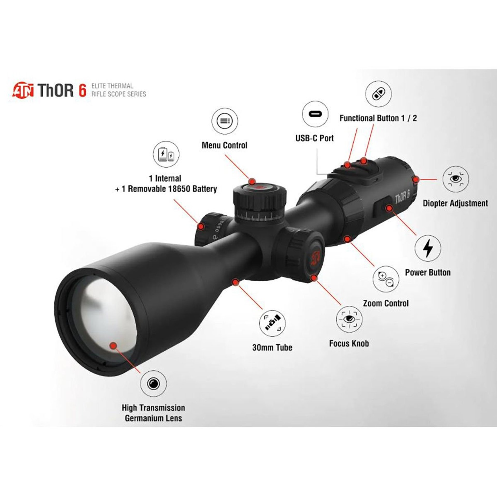 Elite 3.5-28x 384X288 Res Thermal Rifle Scope