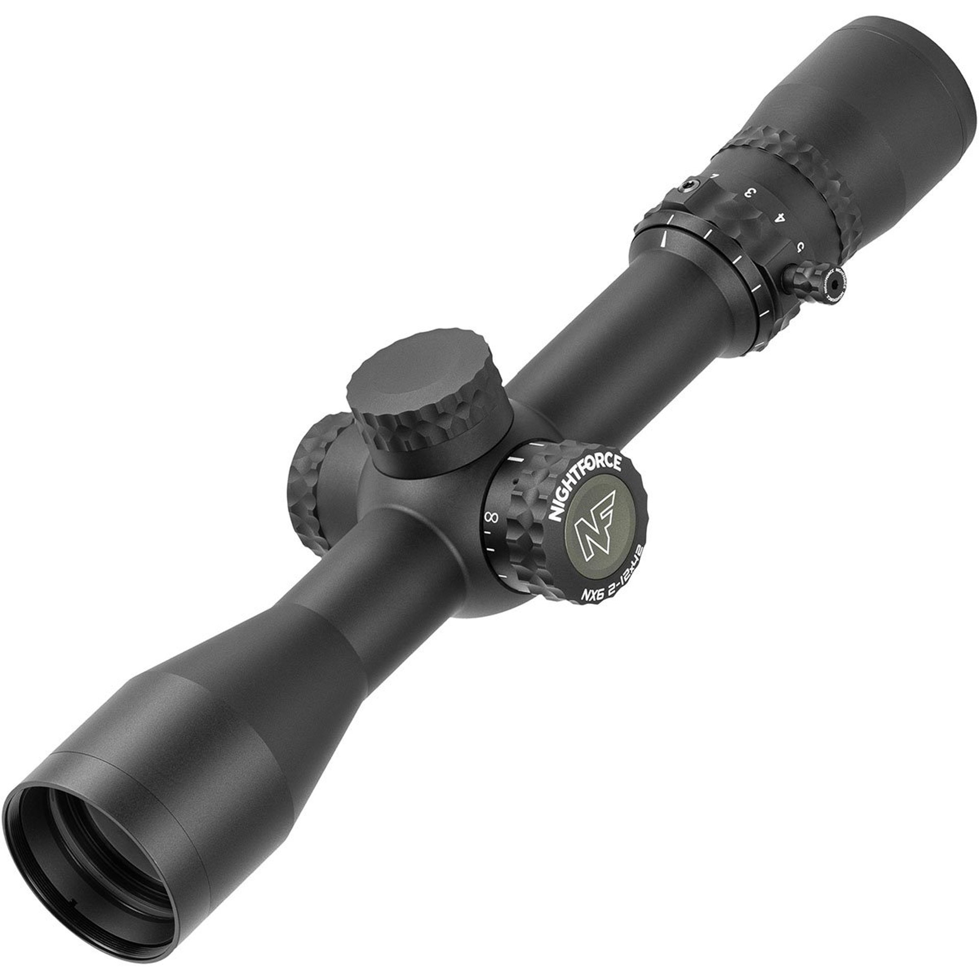 NX6 2-12x42mm SFP Illuminated MOAR Reticle Black