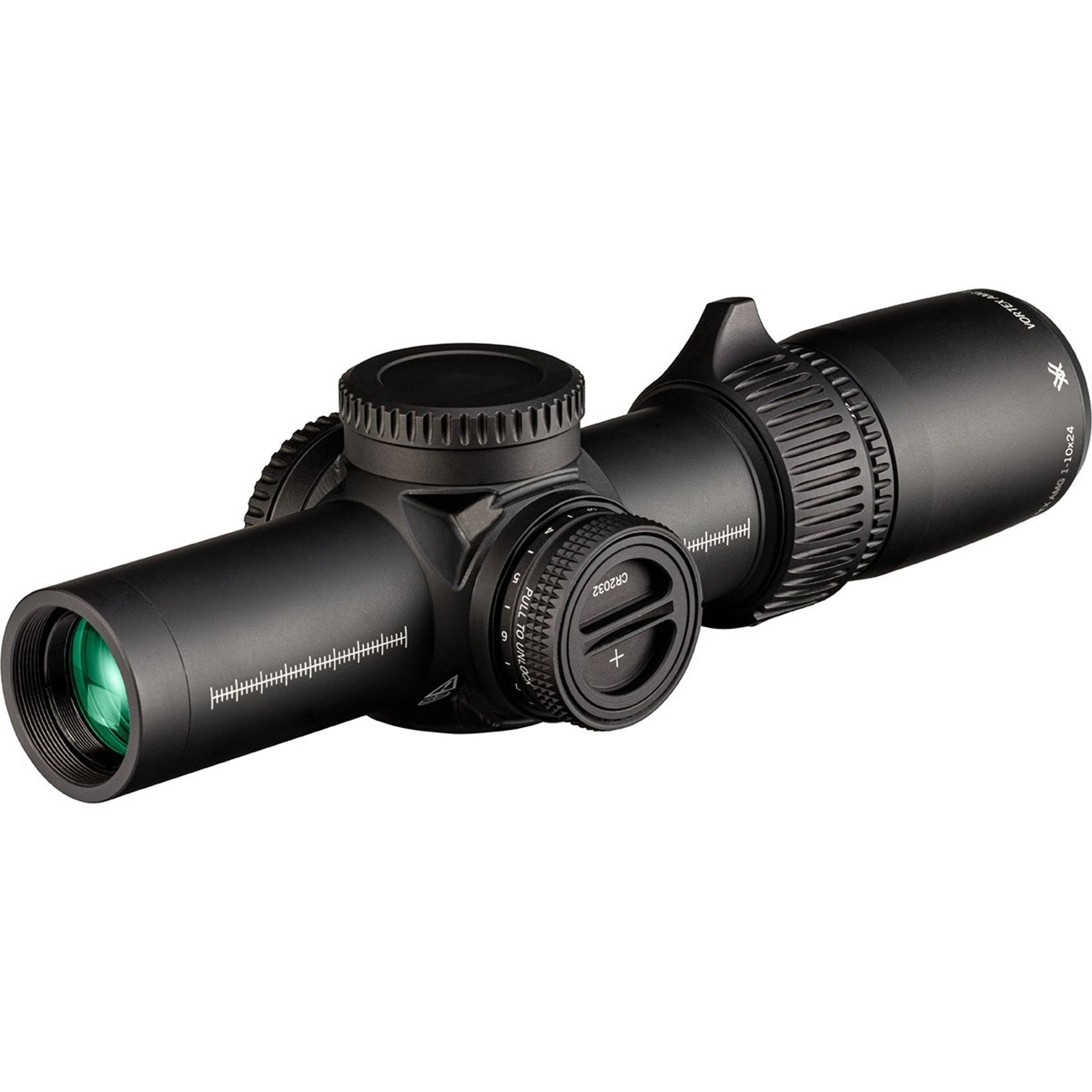 AMG 1-10x24mm FFP Illuminated EBR-9 MRAD Ret Rifle Scope BLK
