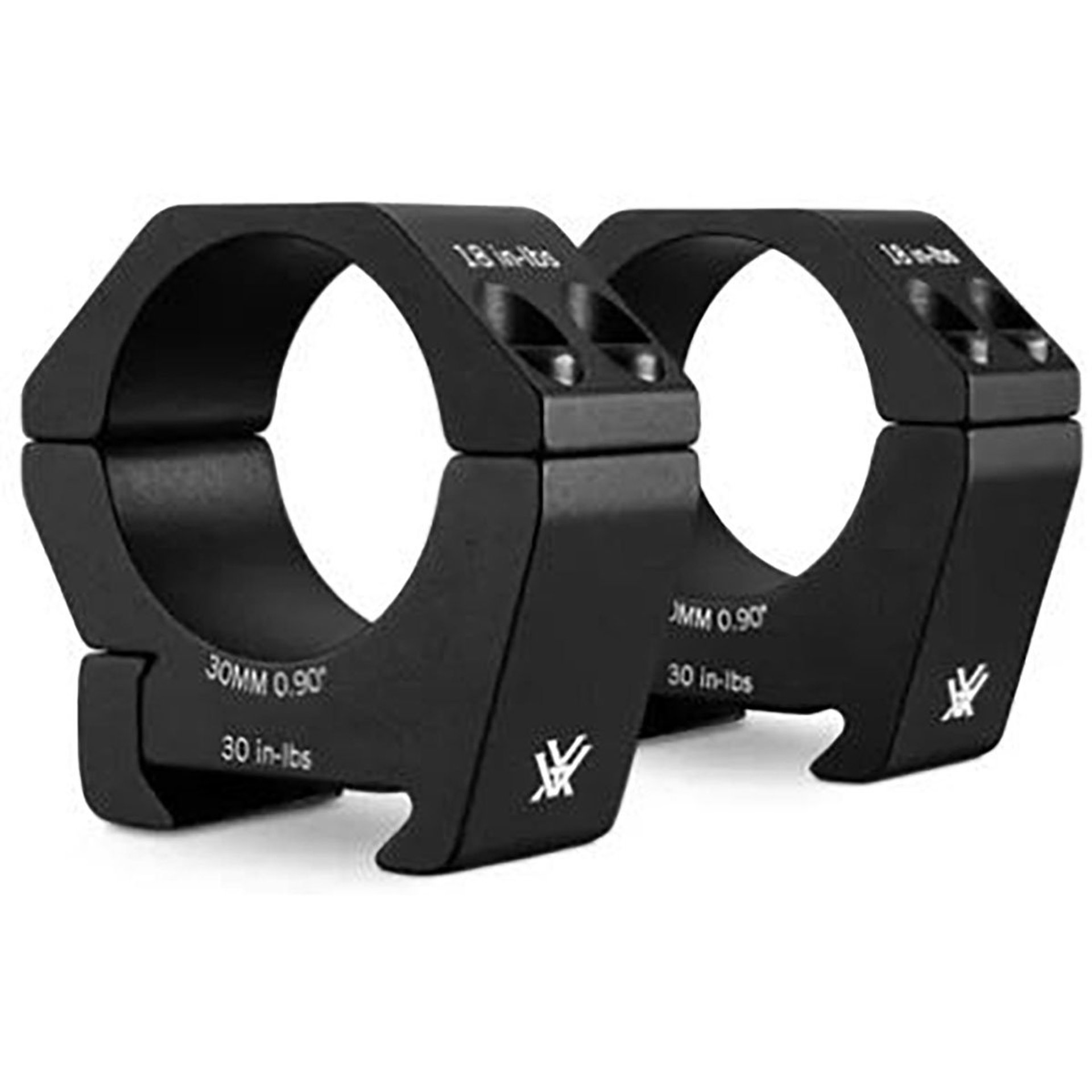 Sport Riflescope Rings 30mm Medium .90" Elevation Black 2-Pc