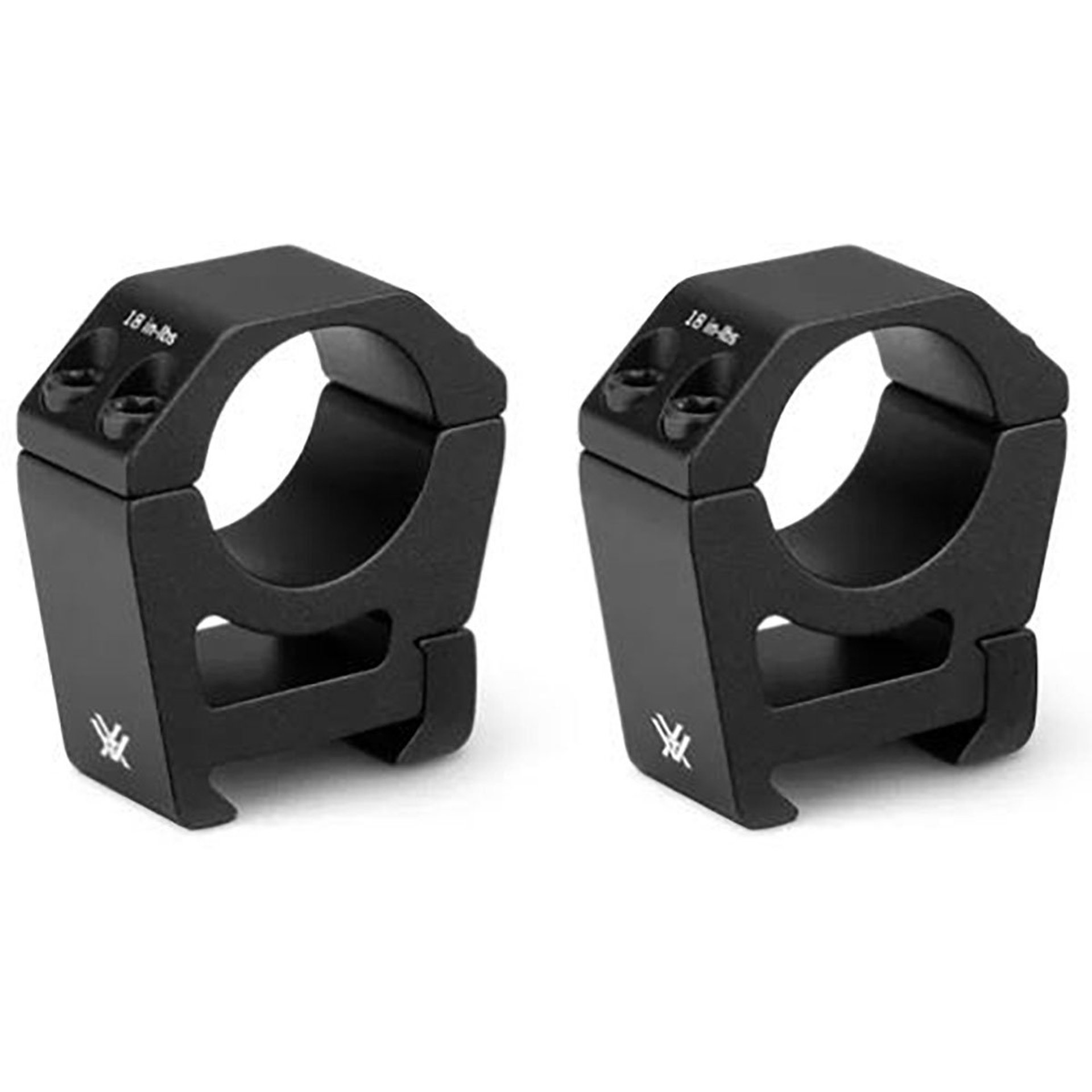 Sport Riflescope Rings 1" High 1.1" Elevation Black 2-Pc