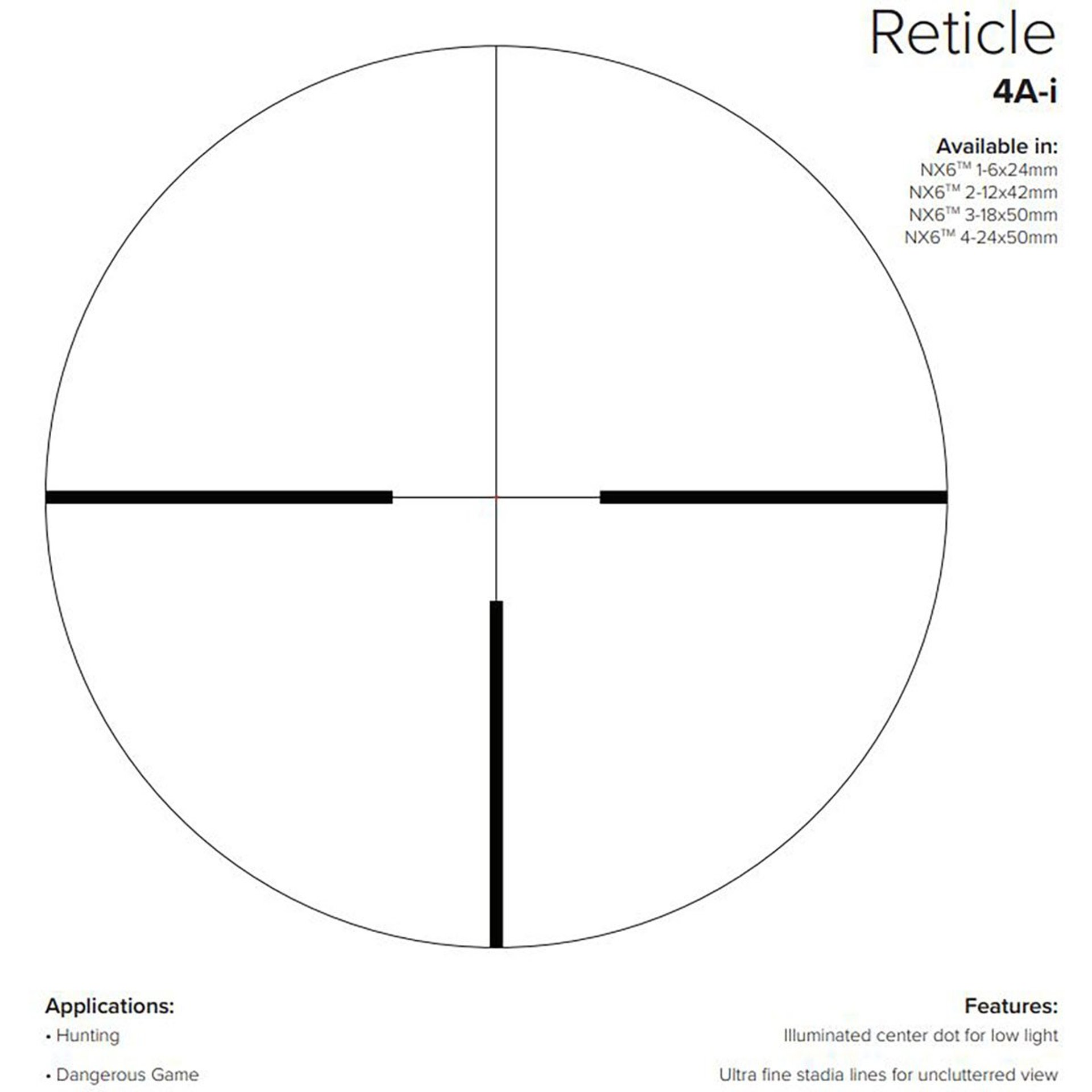 NX6 3-18x50mm SFP Illuminated 4A-I Reticle Black