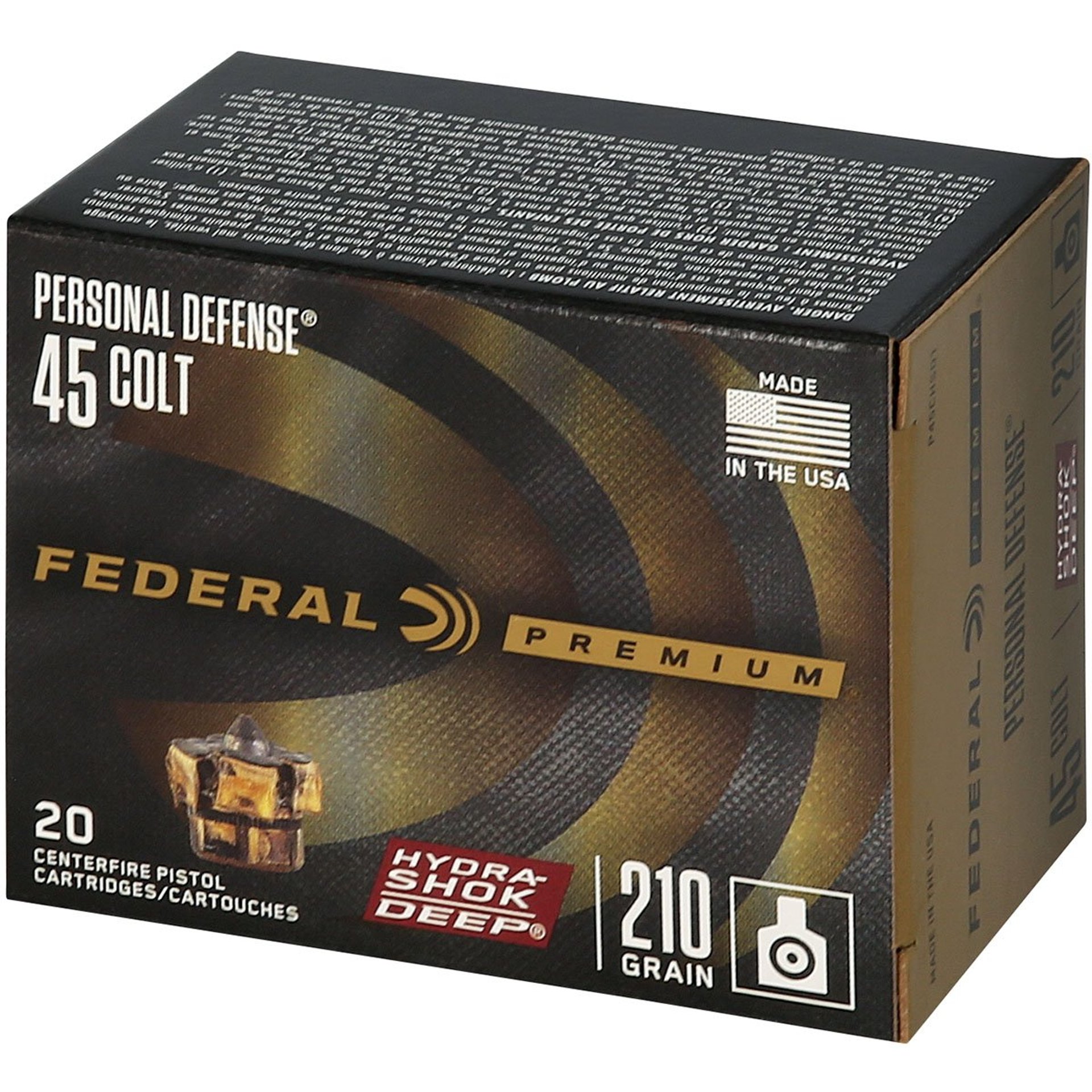 Personal Def 45 Colt 210gr HydraShok Deep JHP 913 FPS 20/Box