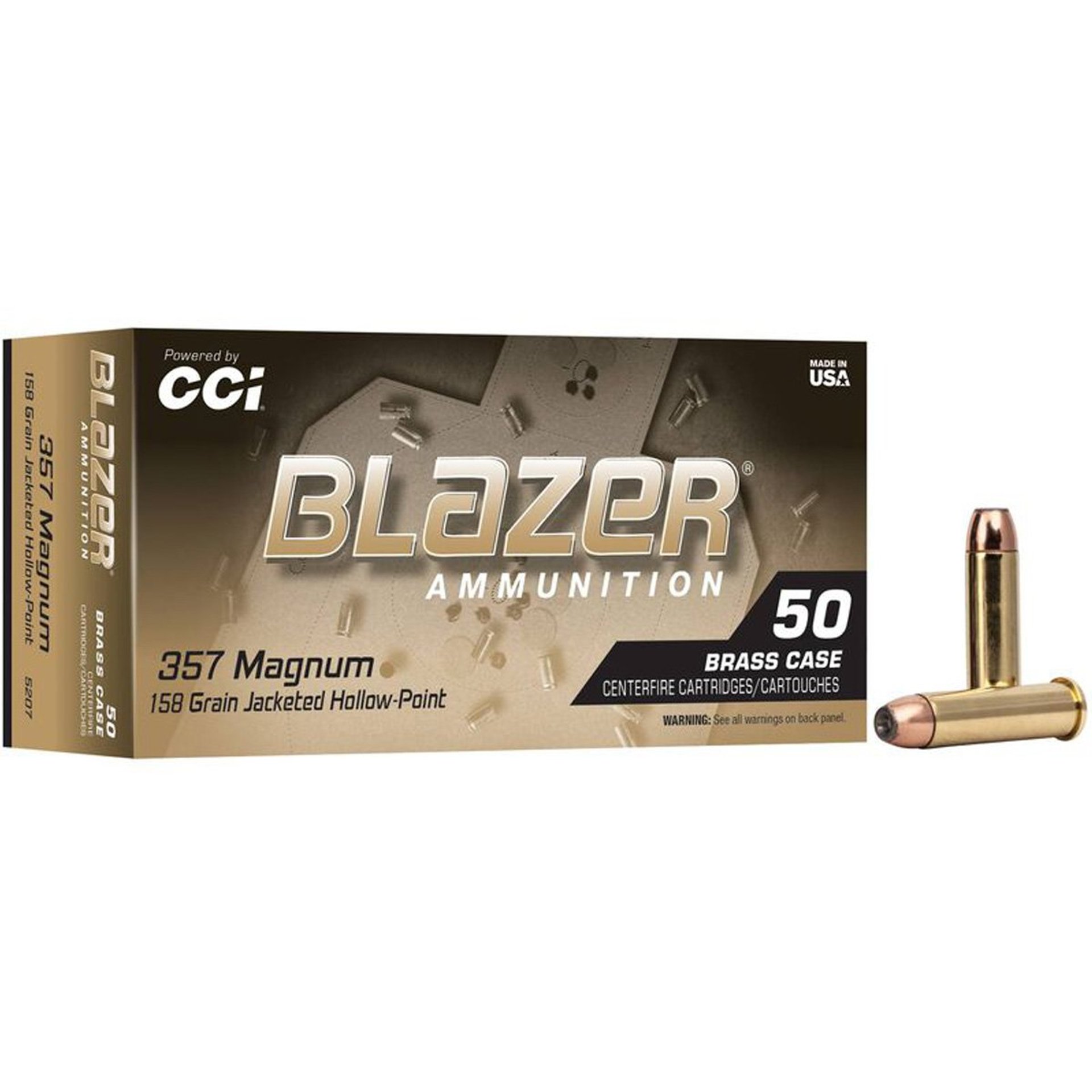 CCI Blazer Brass Ammo 357 Mag 158gr JHP 50/bx