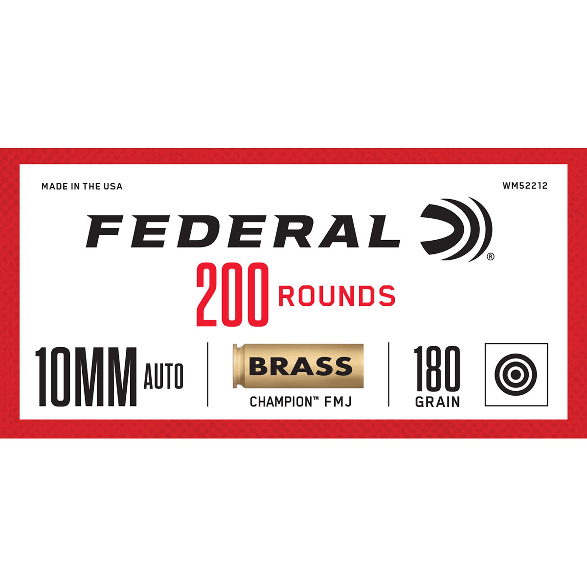 Champion Training 10mm Auto 180gr FMJ 1200 FPS 200/Box