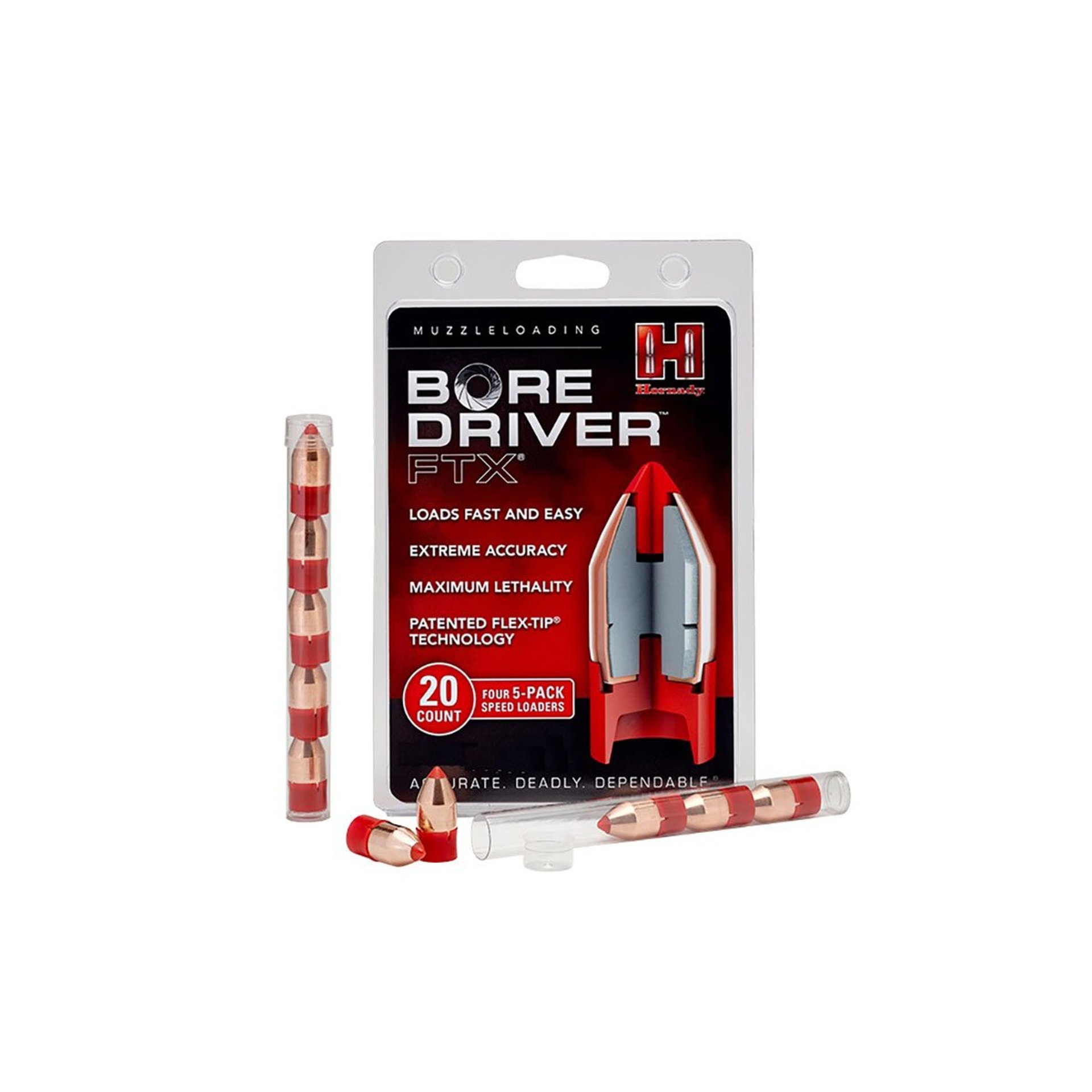 Bore Driver 45 Cal (.449) 280gr Eld-X Polymer Tip 12/Box