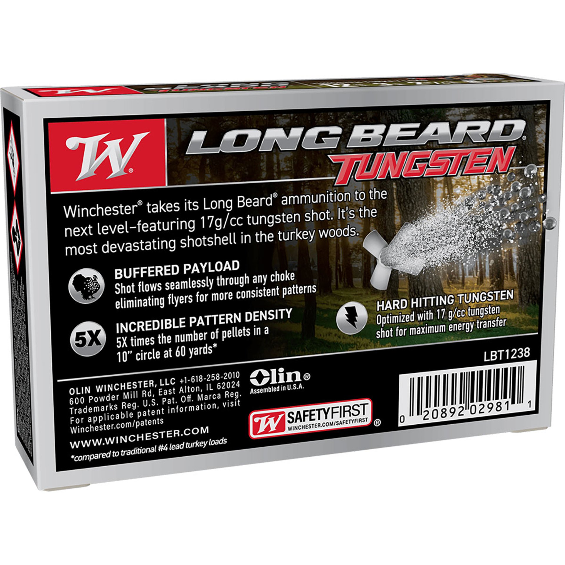 Long Beard Tungsten 12GA 3" 2-1/4oz #8 Shot 1100 FPS 5/Box