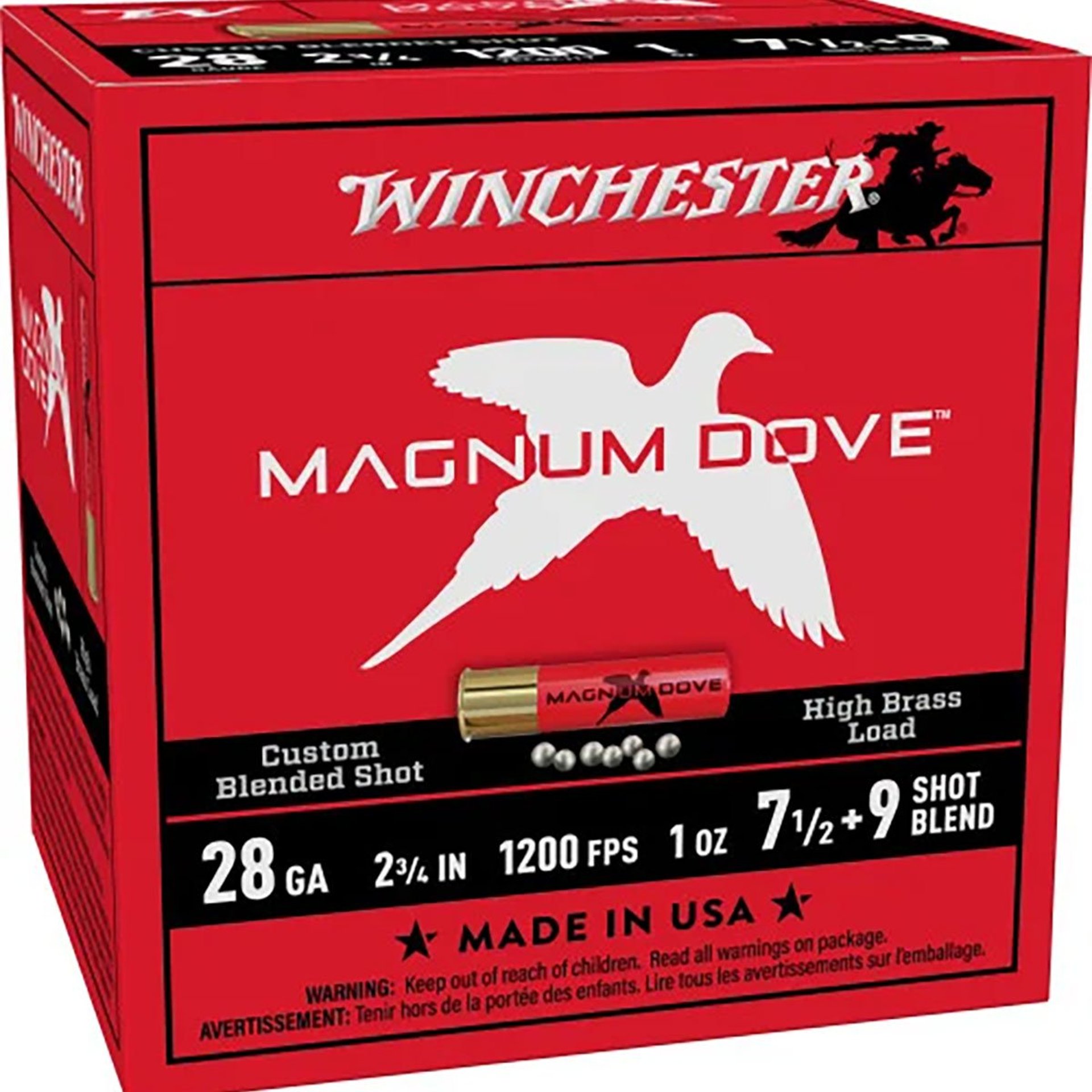 Magnum Dove 28GA 2-3/4" 1oz #7.5 & #9 Shot 1200 FPS 25/Box