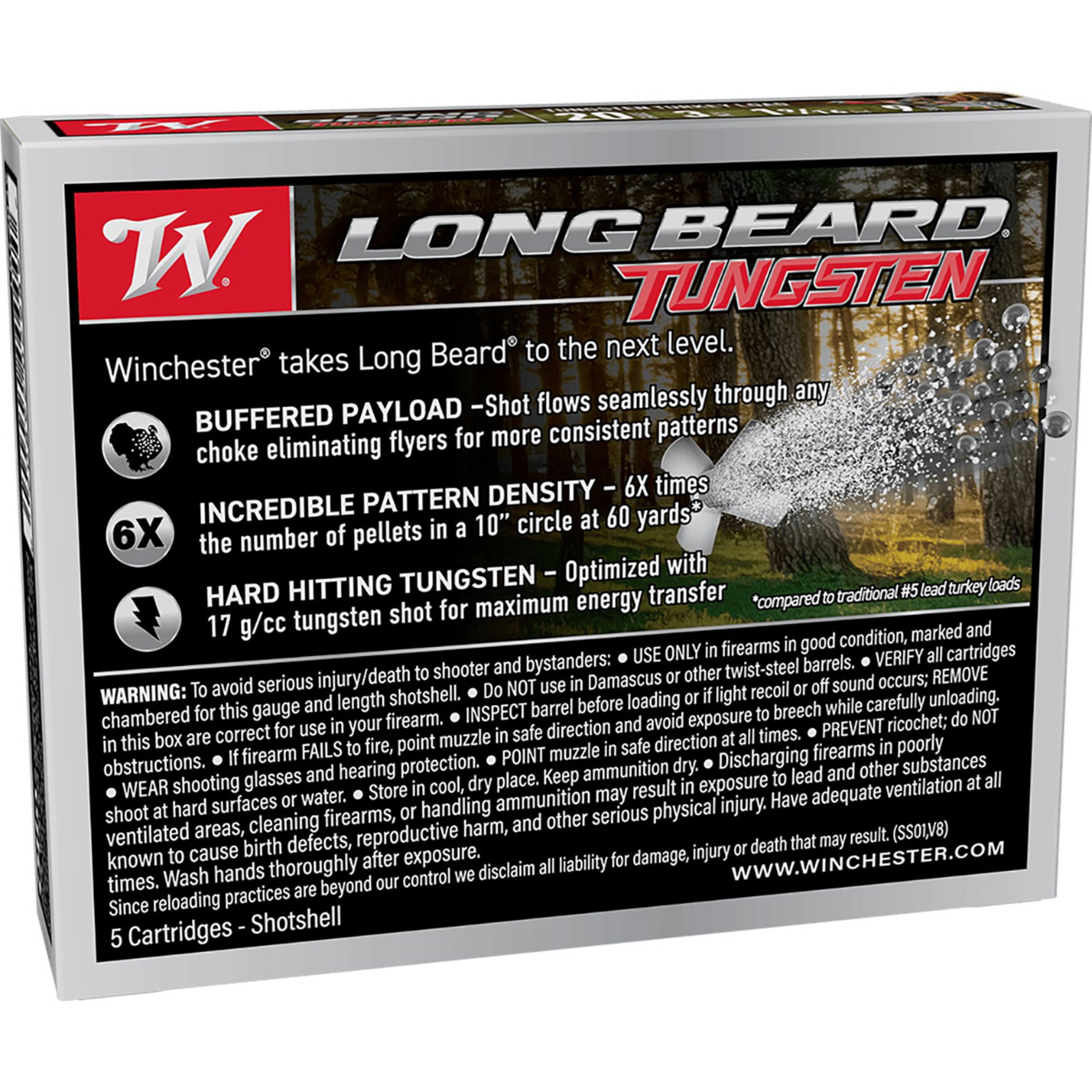 Long Beard Tungsten 20GA 3" 1-9/16oz #9 Shot 1100 FPS 5/Box