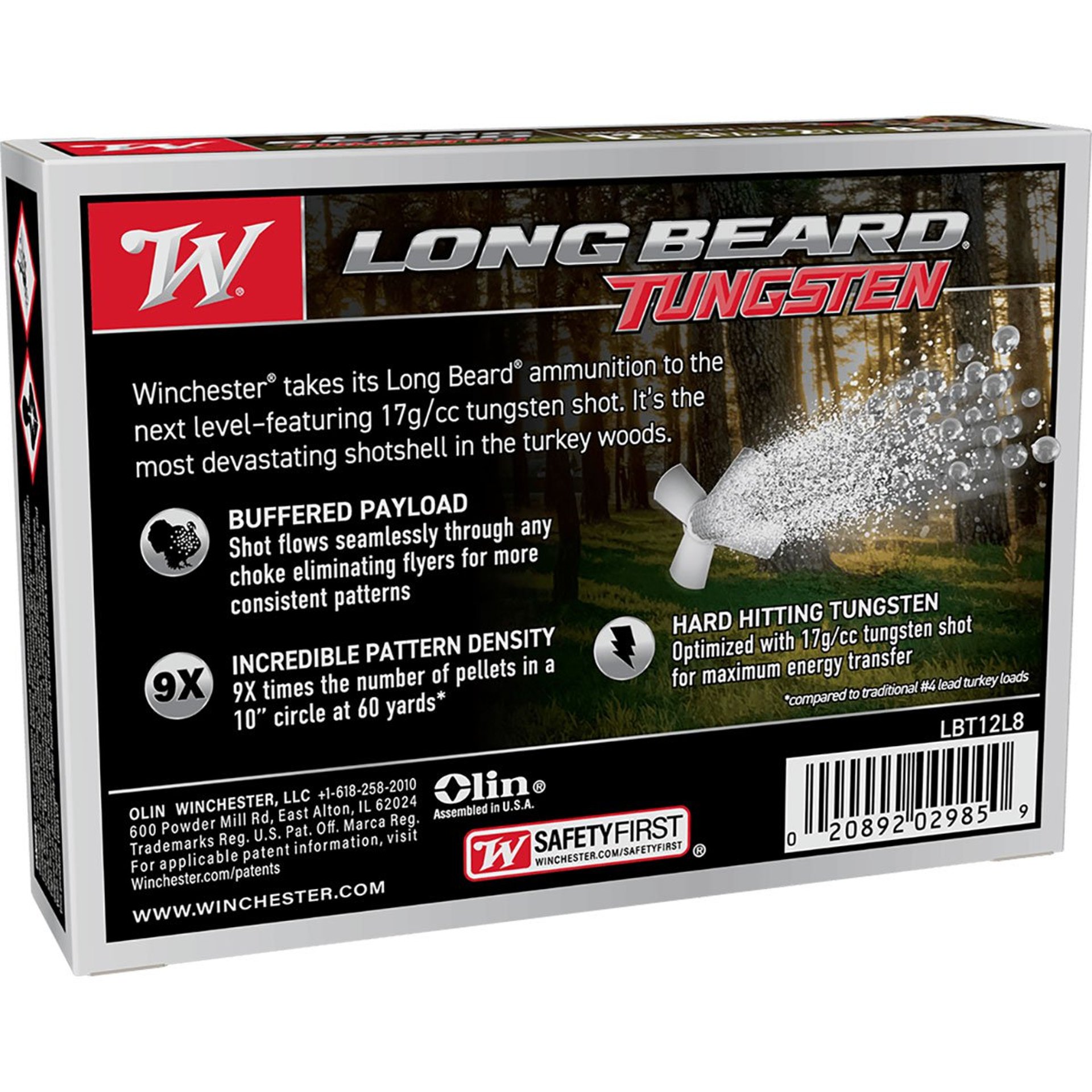 Long Brd Tungsten 12GA 3-1/2" 2-3/4oz #8 Shot 1050 FPS 5/Box