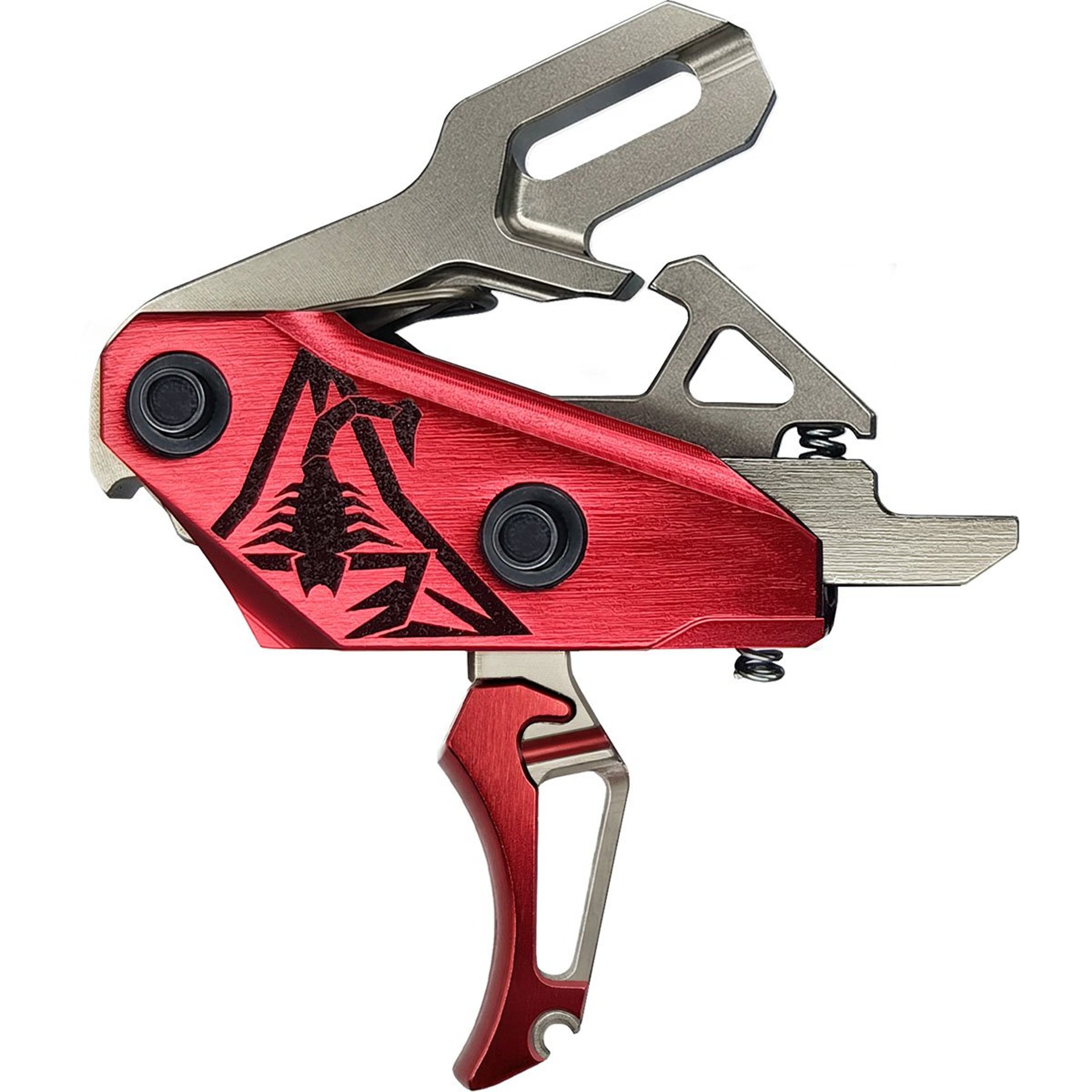Rev 535 Slide-and-Snap AR Trigger Silver/Red