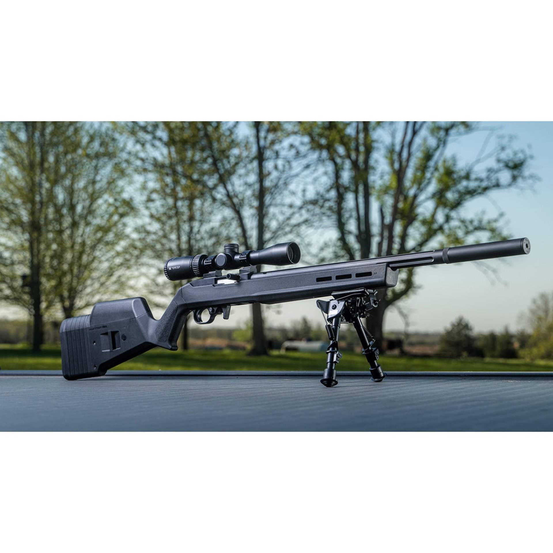 Zeroed 22 .22 Long Rifle Direct Thread Suppressor Black