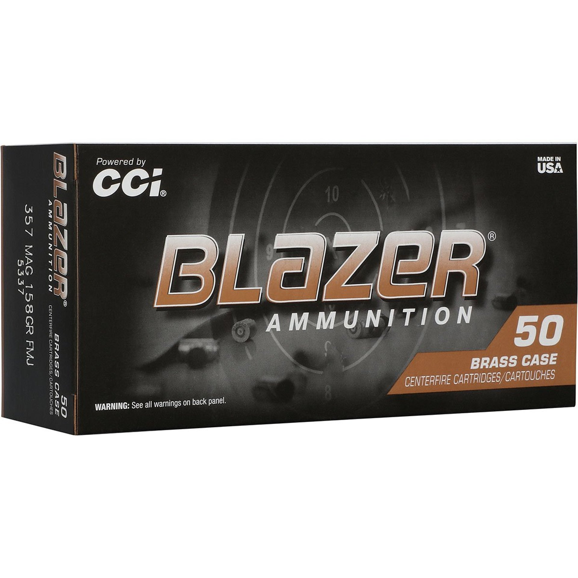 Blazer Brass 357 Mag 158gr FMJ 1250 FPS 50/Box