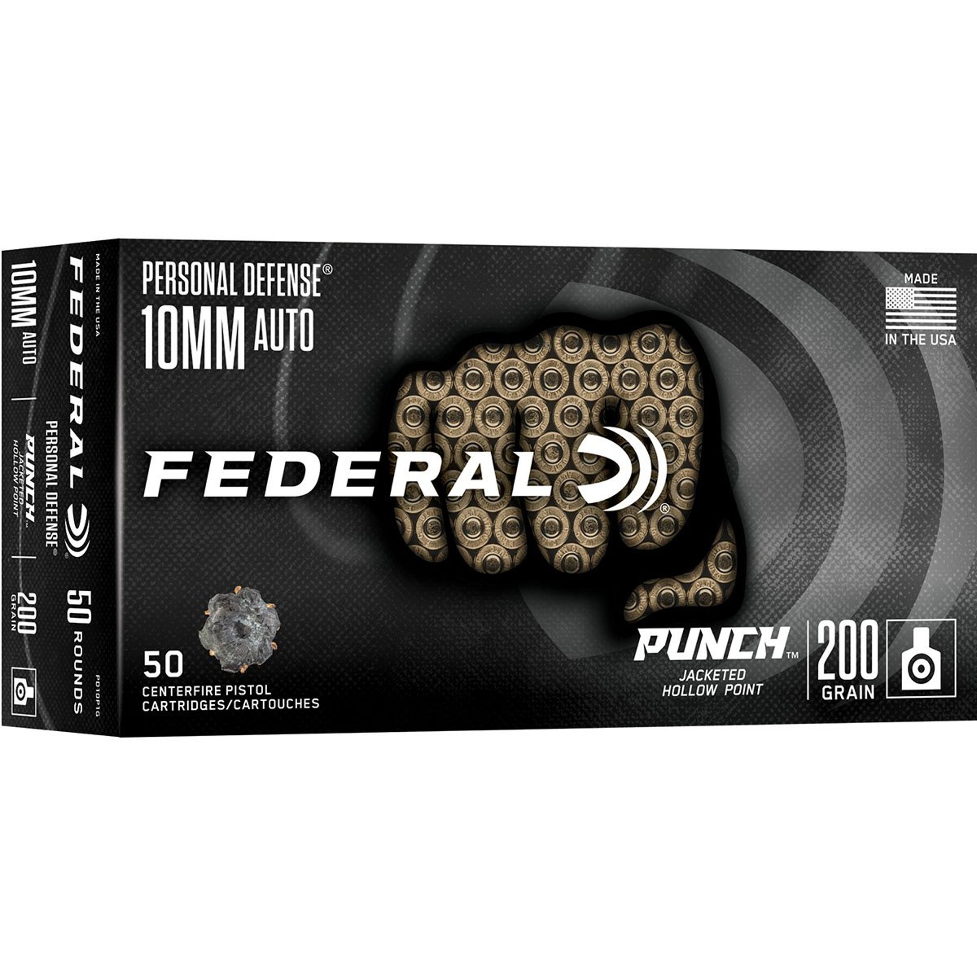Personal Defense Punch 10mm Auto 200gr JHP 1100 FPS 50/Box
