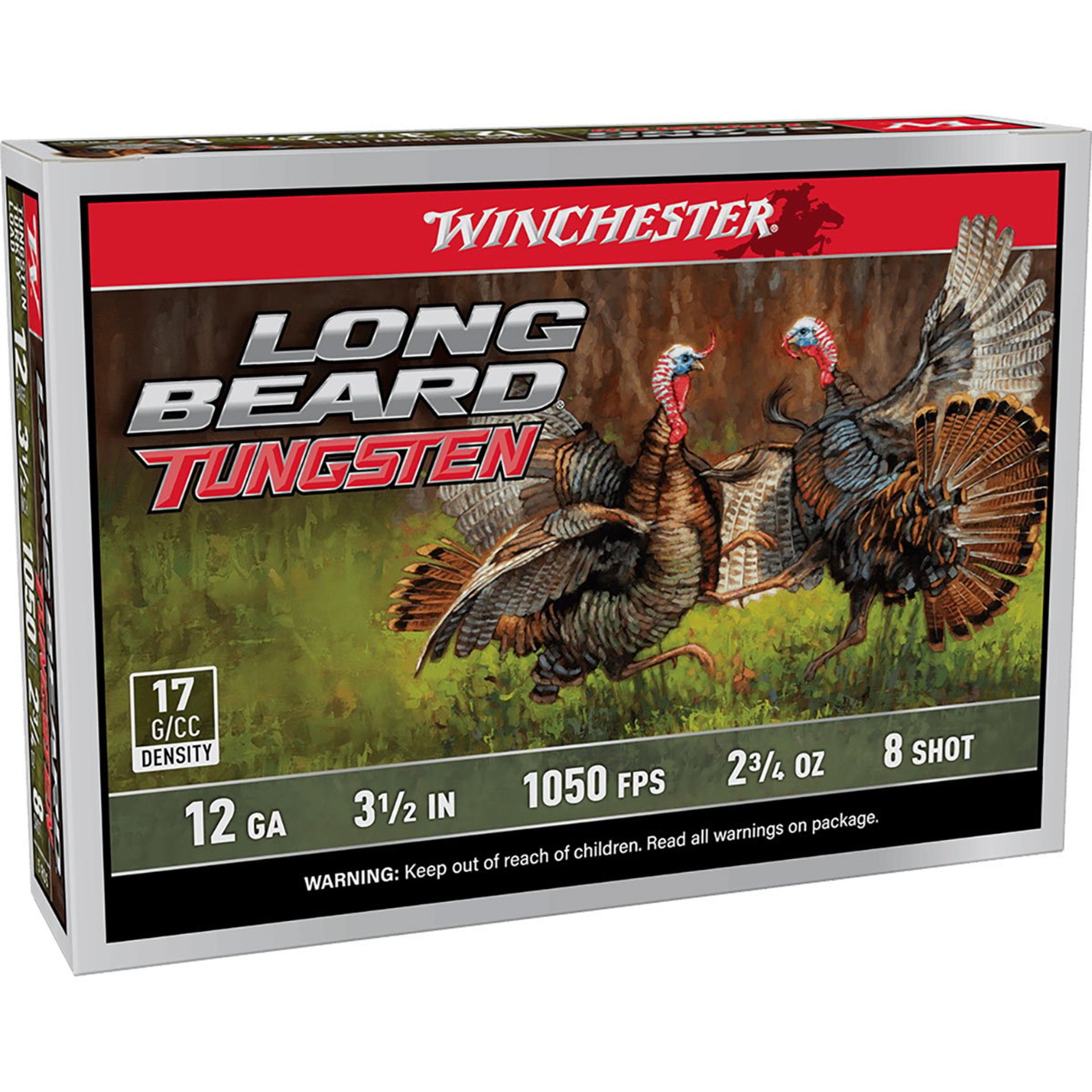 Long Brd Tungsten 12GA 3-1/2" 2-3/4oz #8 Shot 1050 FPS 5/Box