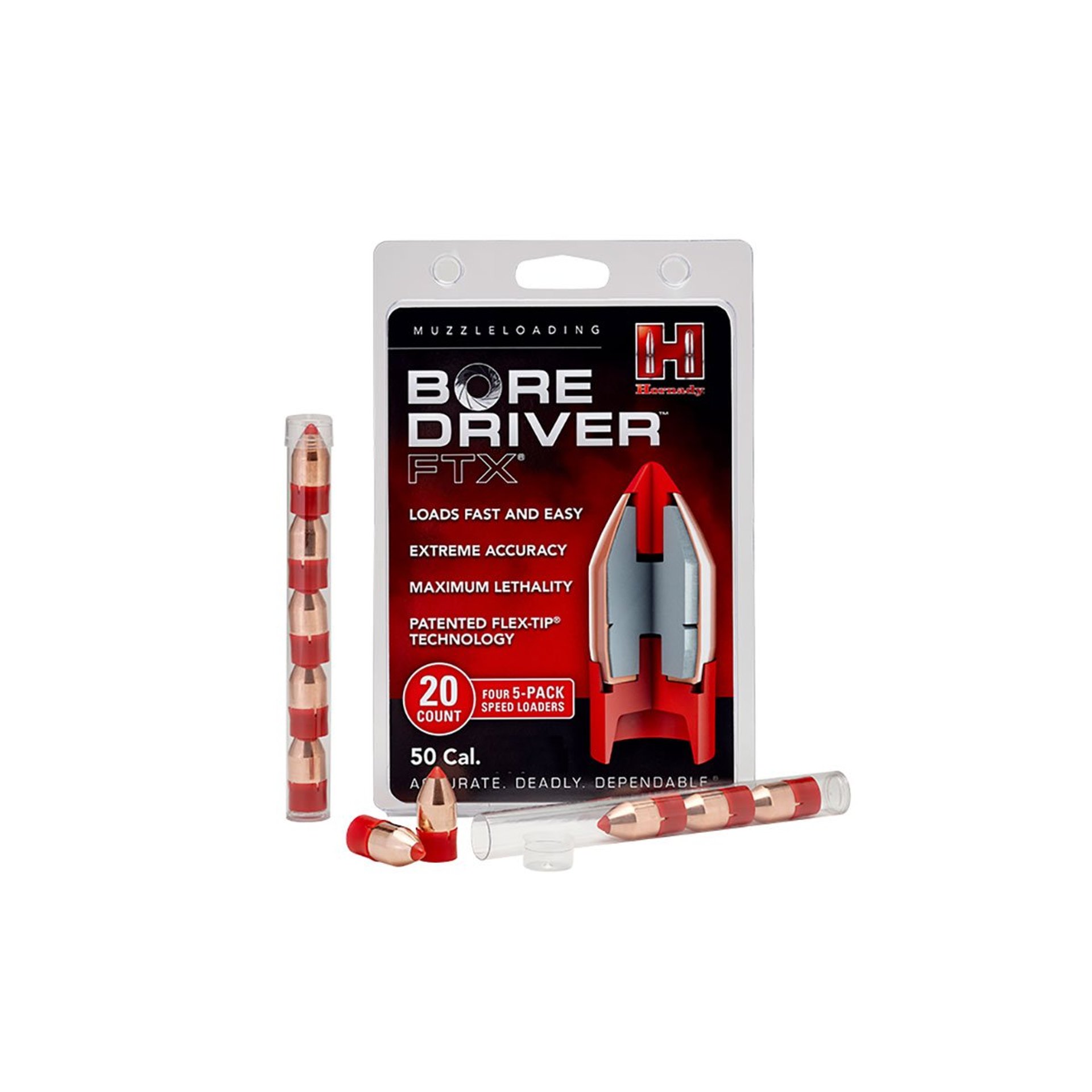Bore Driver  50 Cal (.499) 340gr Eld-X Polymer Tip 12/Box